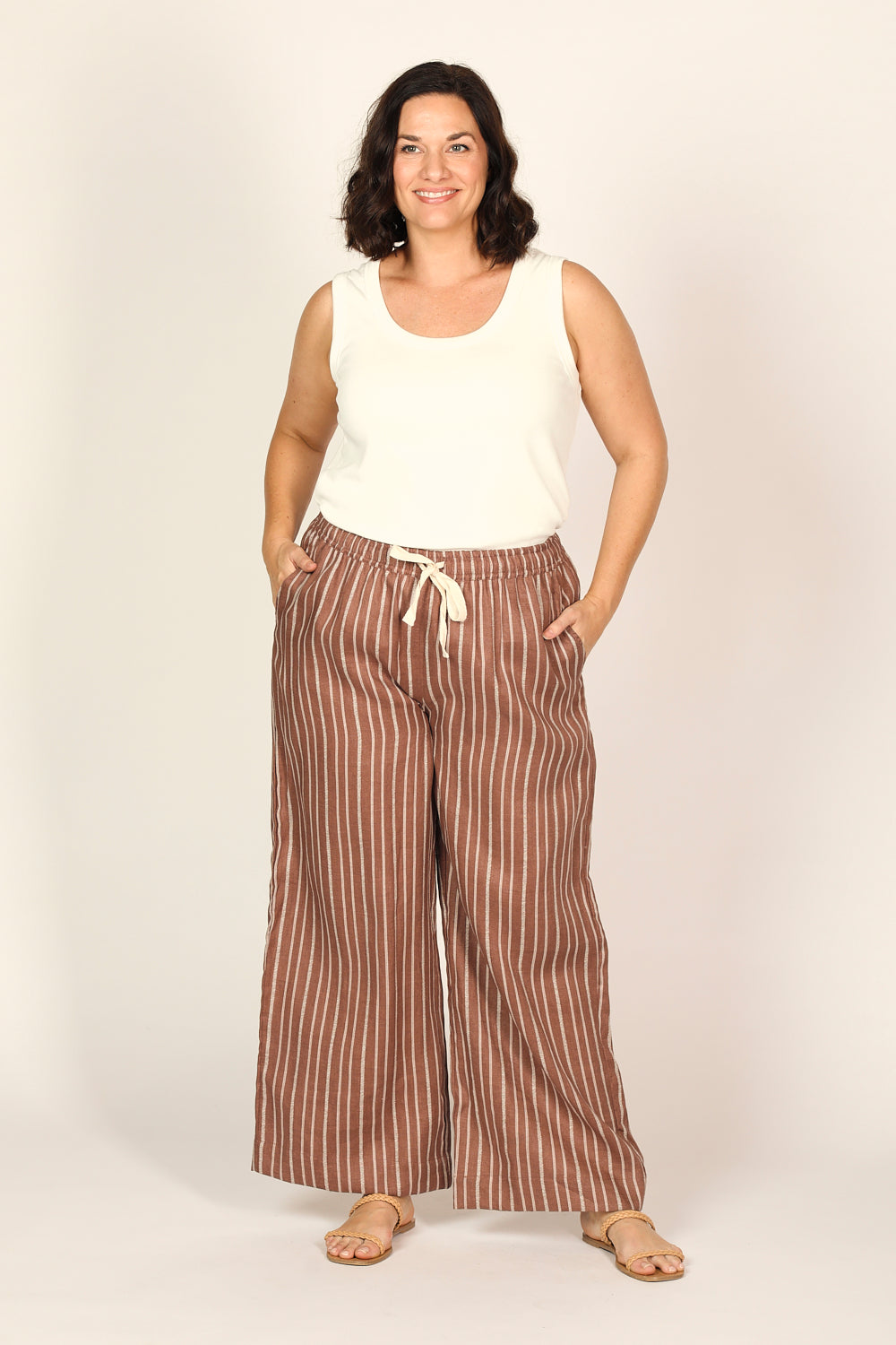 Breezy Relaxed Linen Pant in Nutmeg