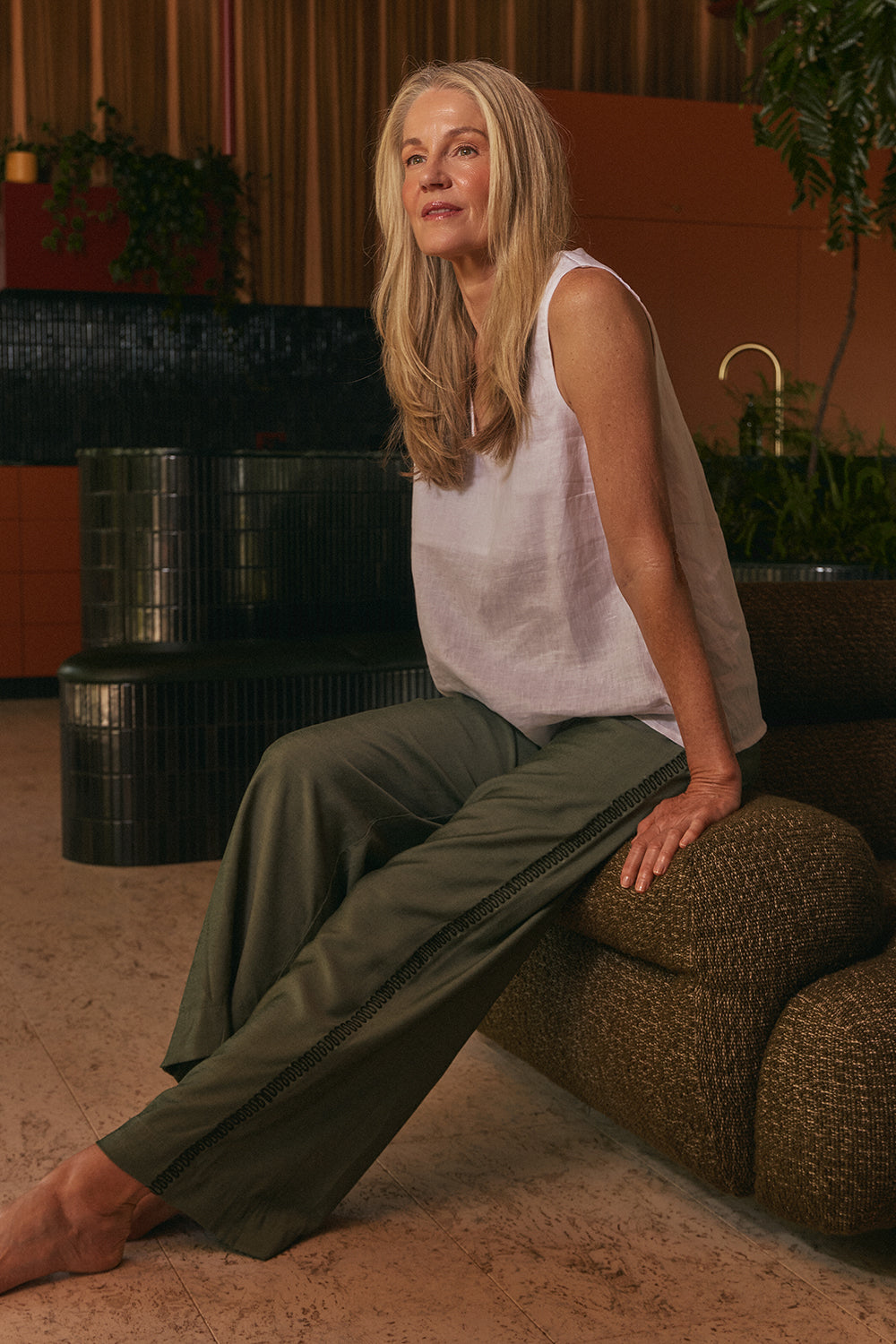 Breezy Relaxed Pant in Army