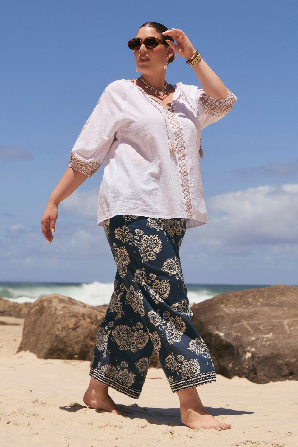 Breezy Relaxed Pant in Moroccan Belle Navy