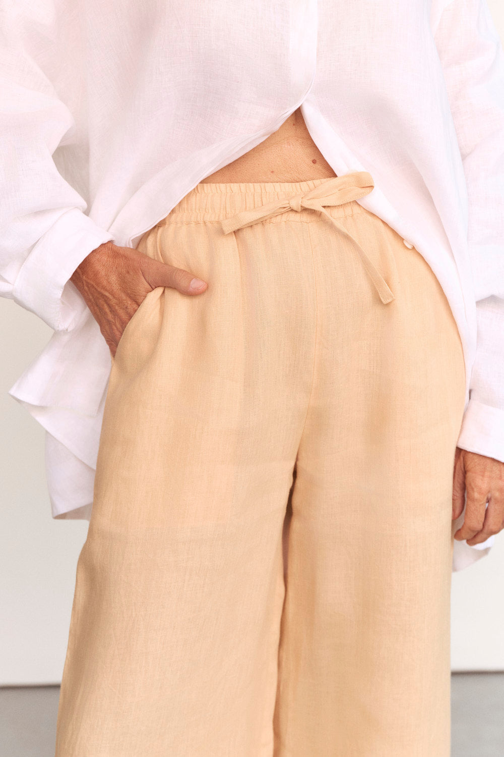 Breezy Linen Relaxed Pant in Sand