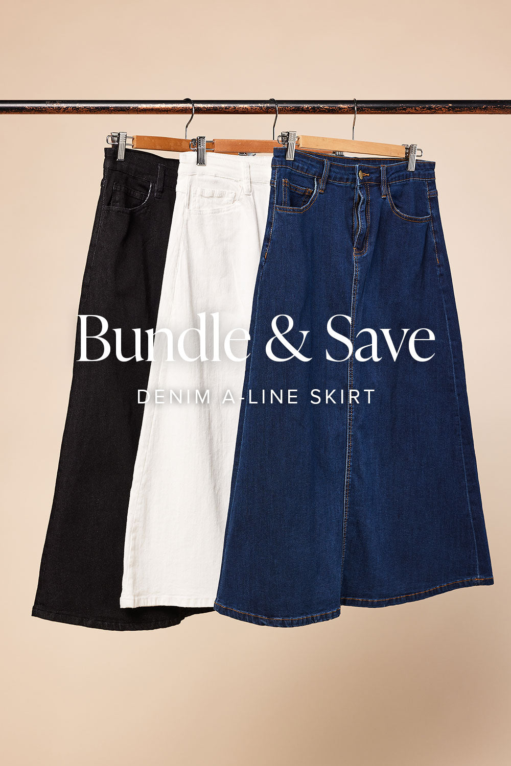 The Denim A-Line Skirt Bundle