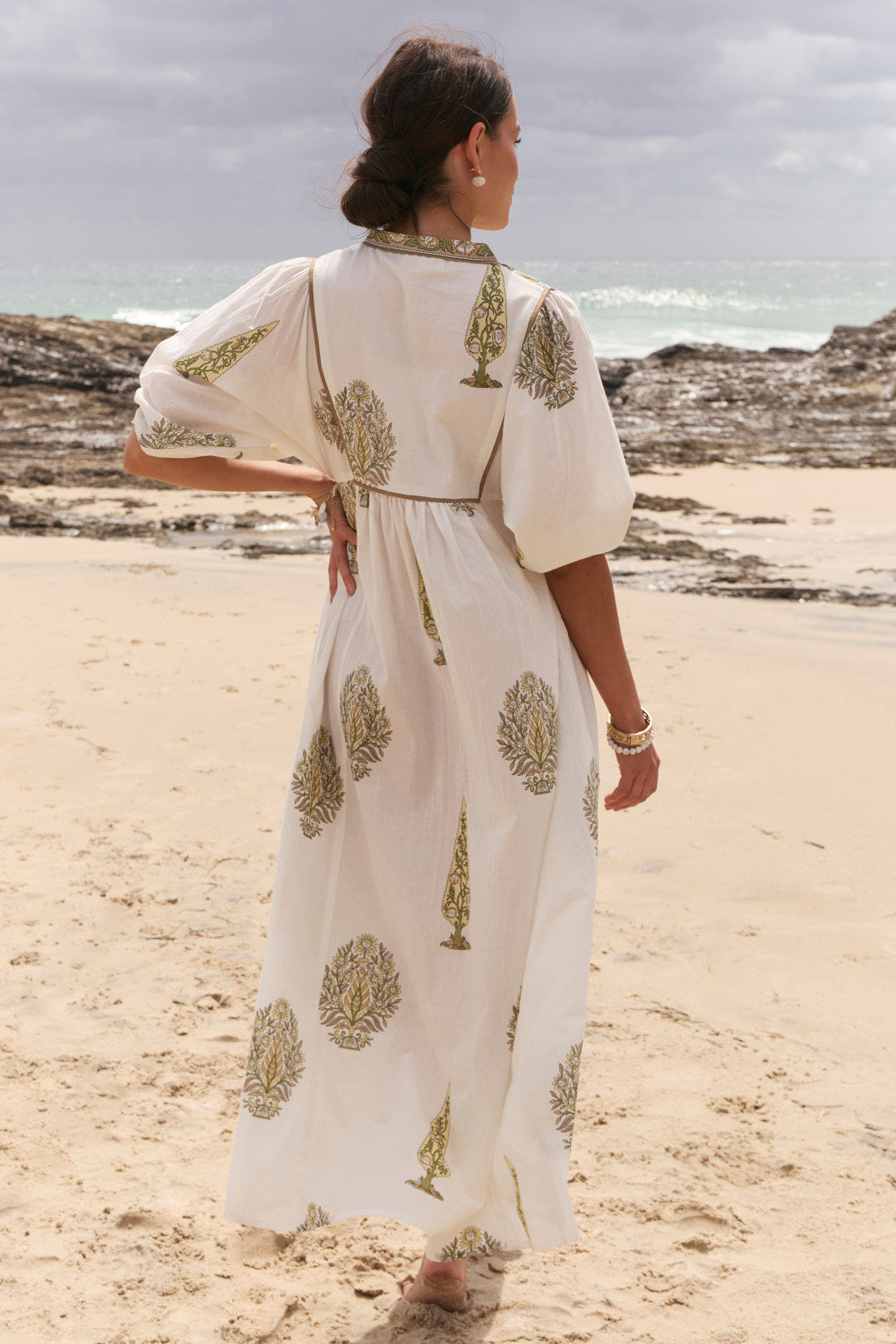 Cairo Boho Dress in Sagegrove