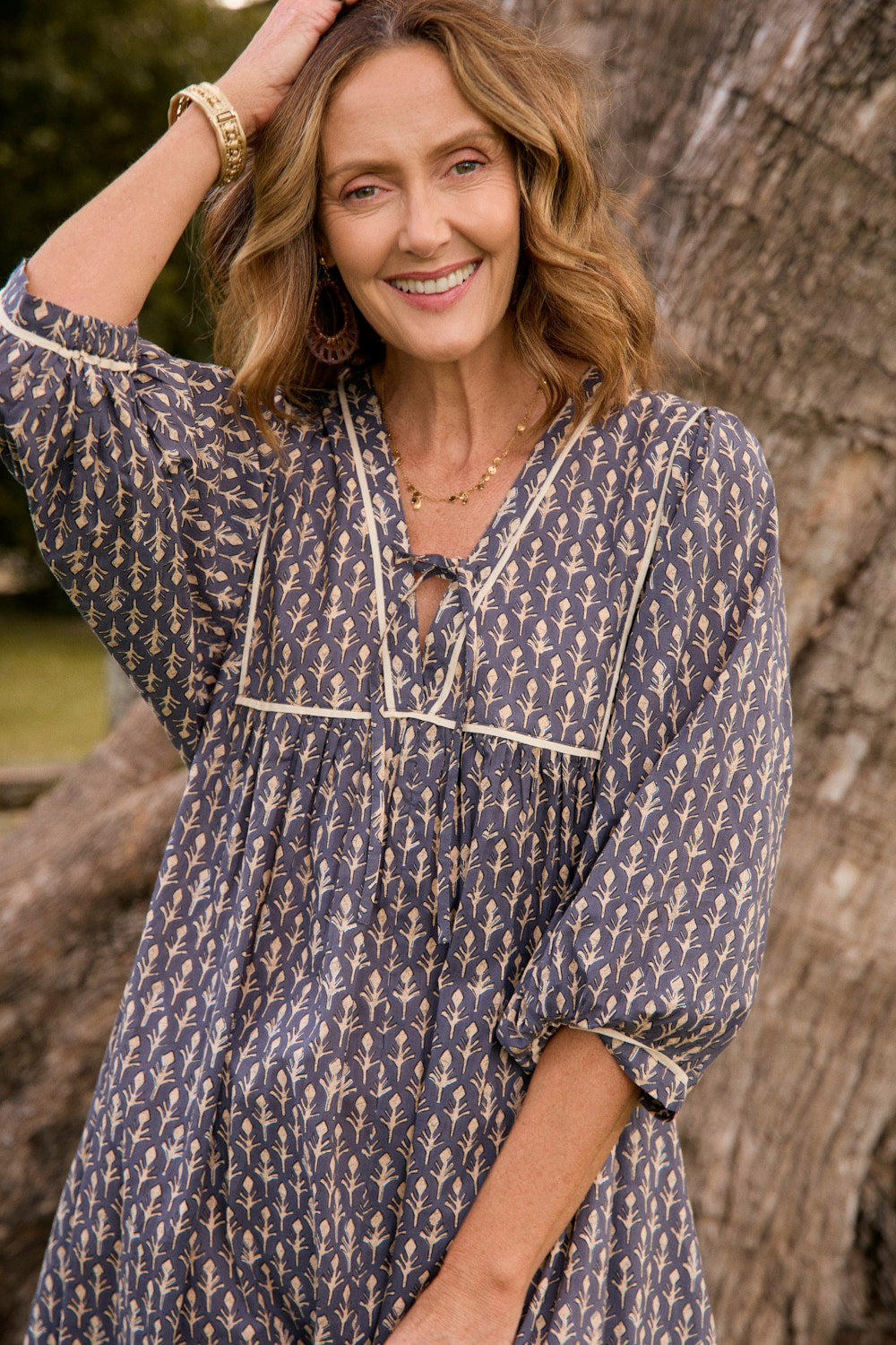 Cairo Midi Dress in Wildfern