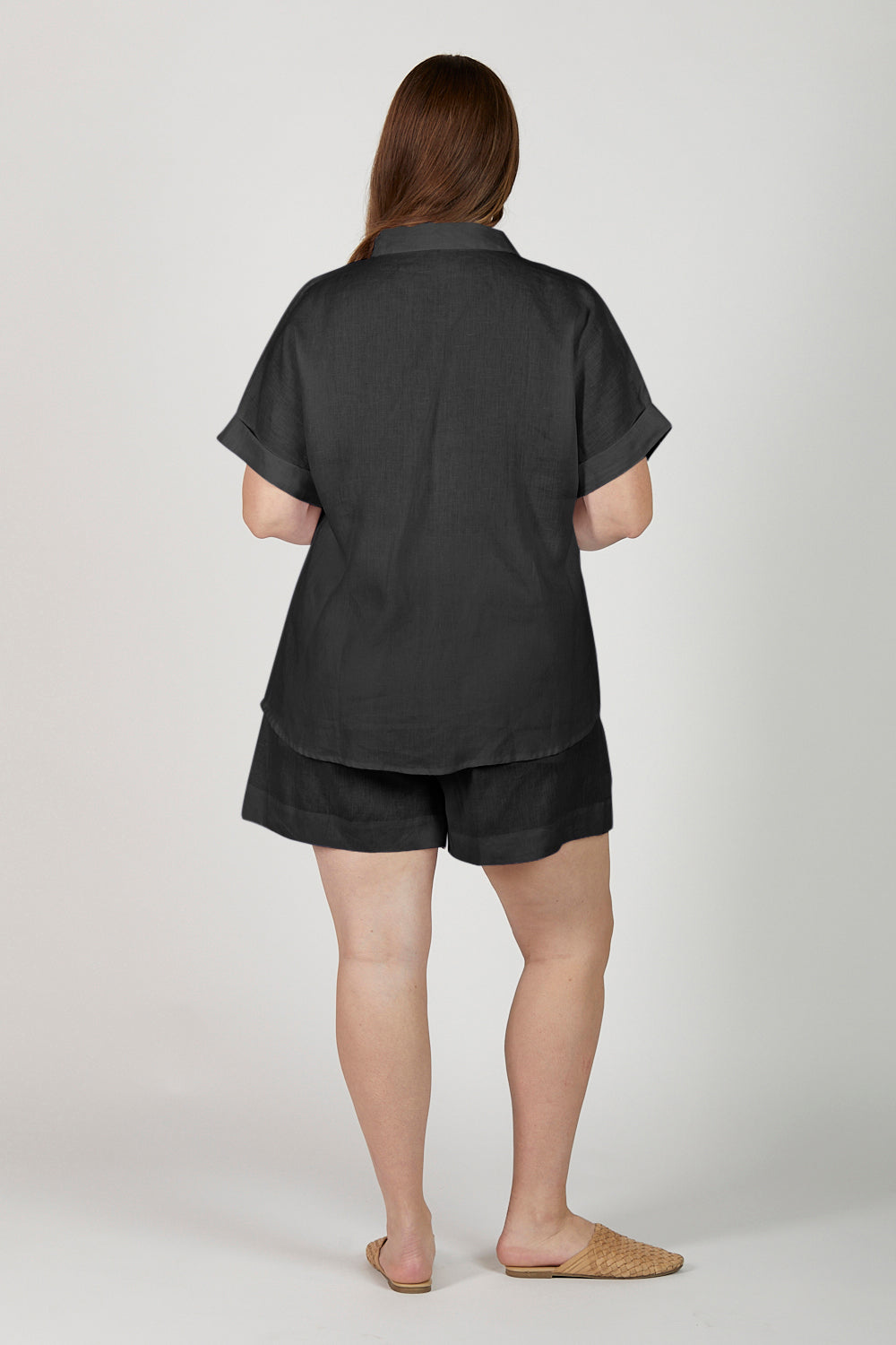 Carmen Linen Shirt in Black