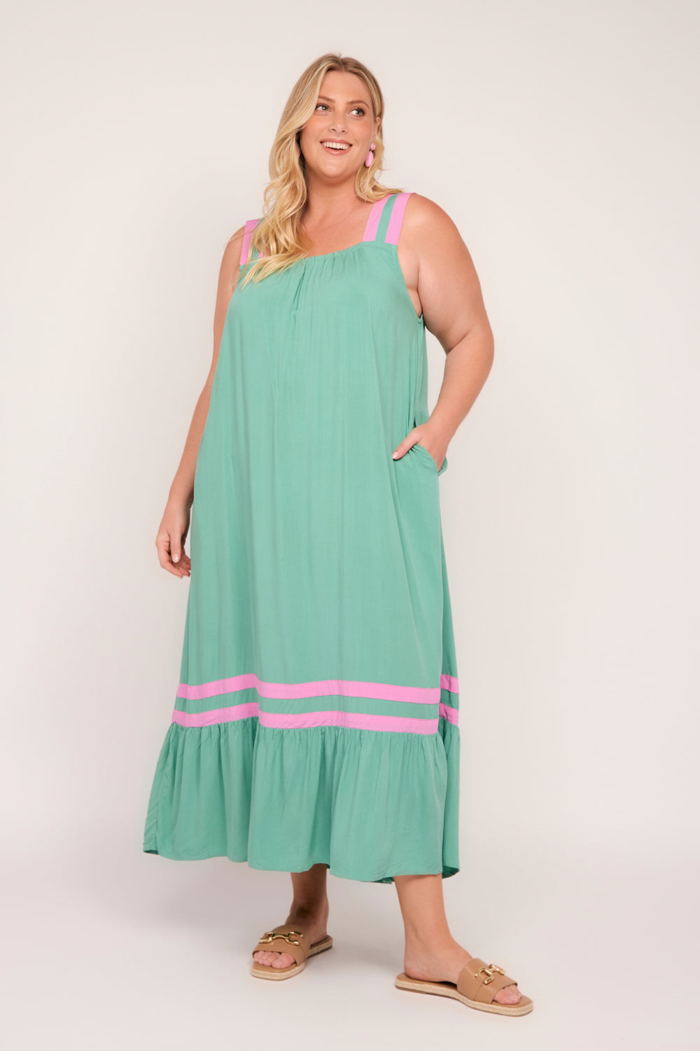 Celia Maxi Dress in Duo Delight