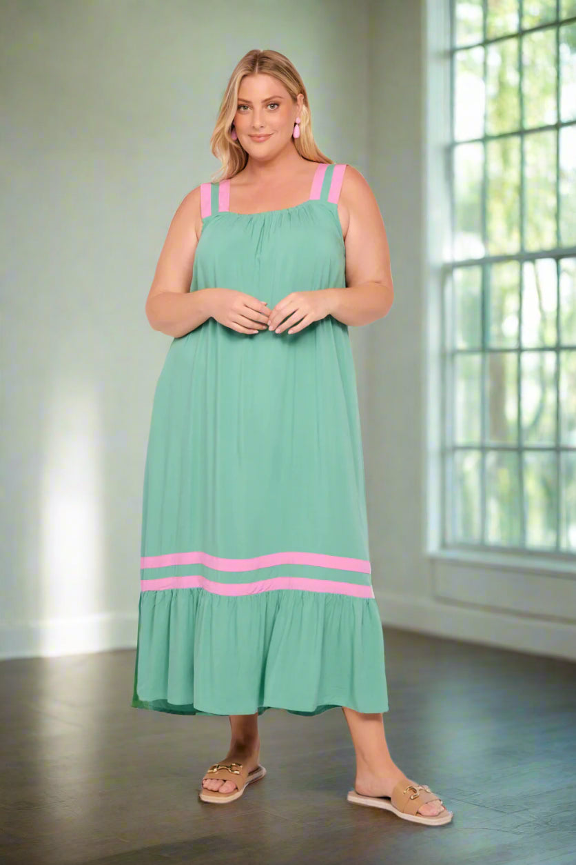 Celia Maxi Dress in Duo Delight