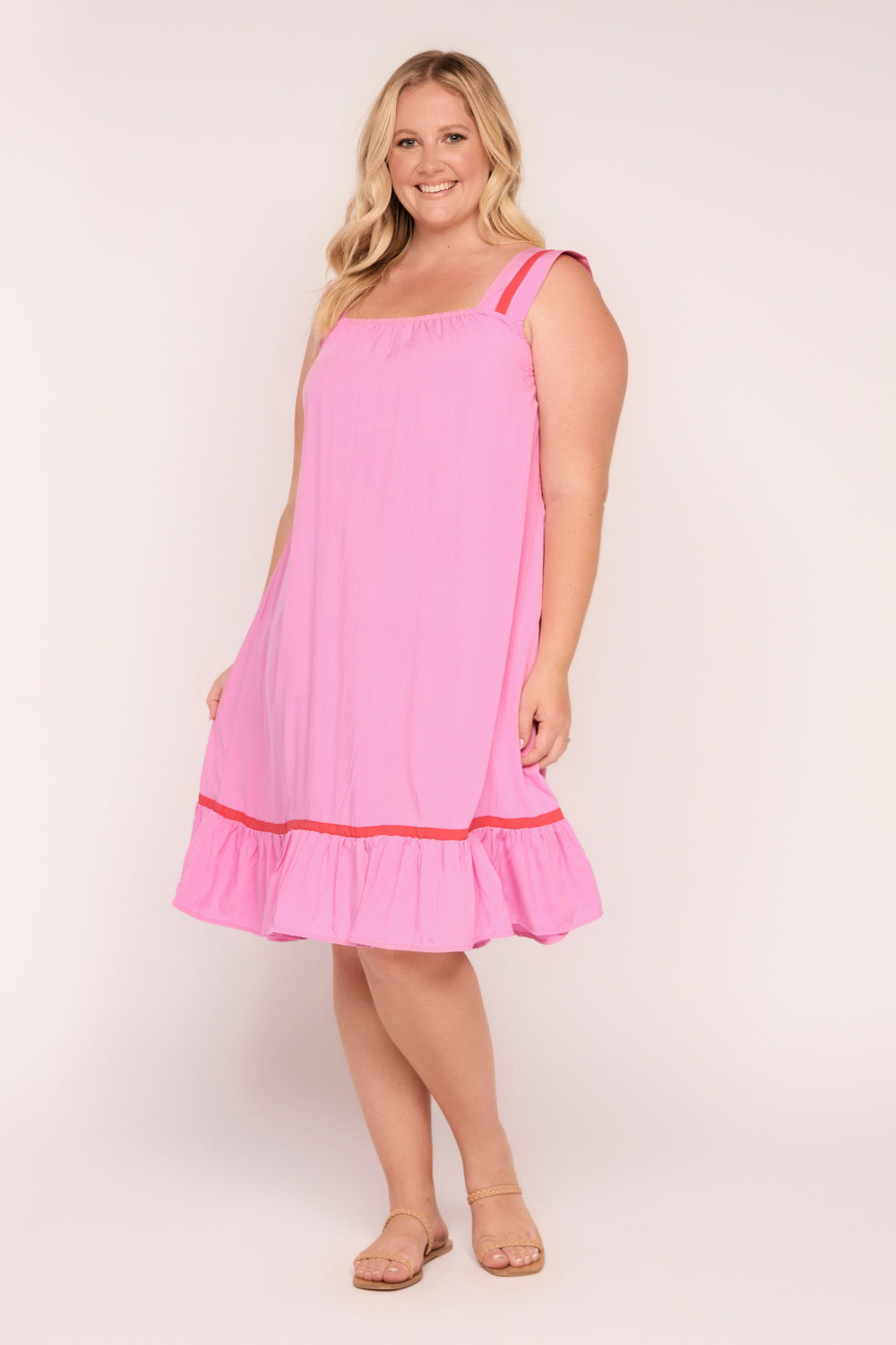 Celia Short Dress in Blushing Berries