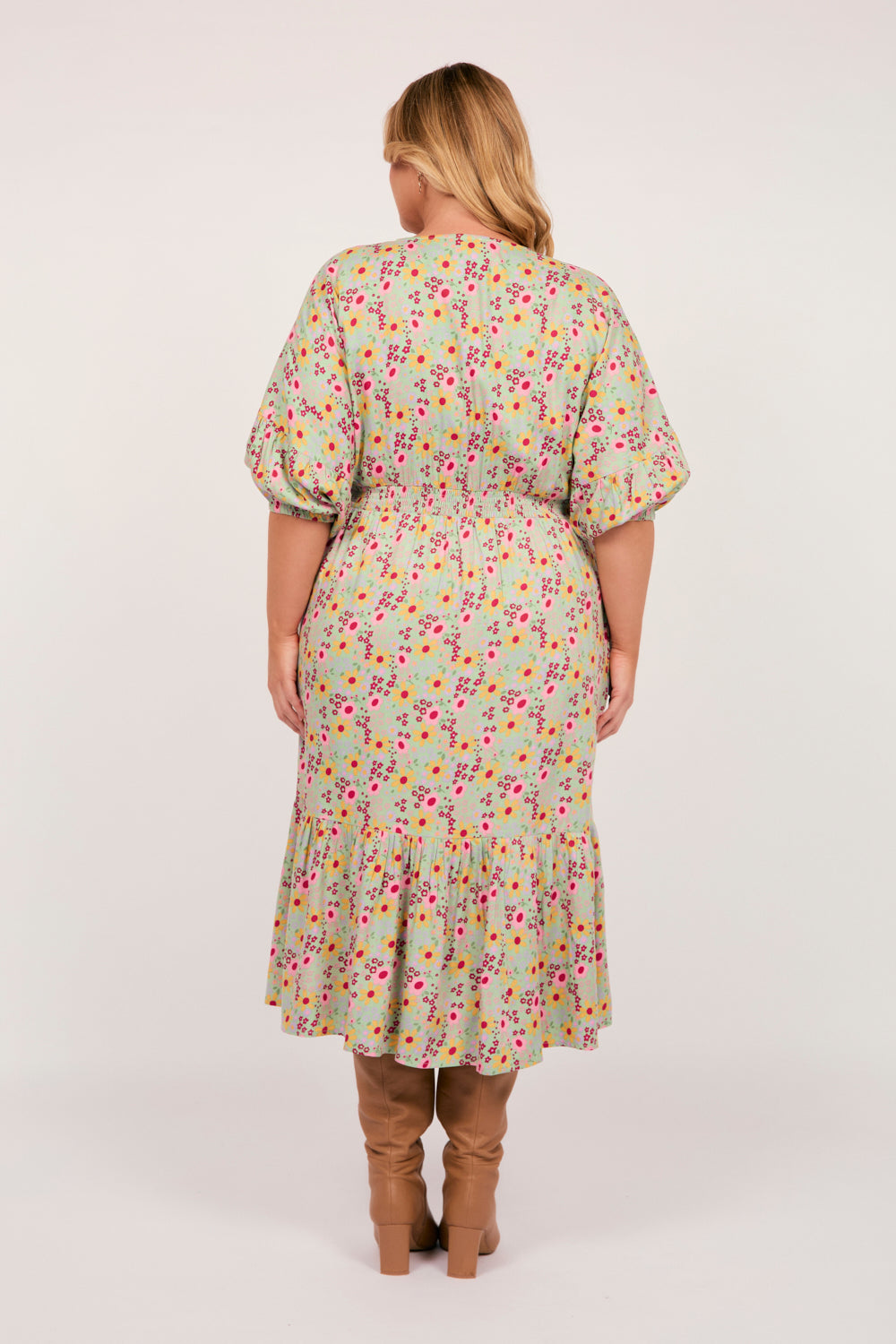 Cherry Blossom Dress in Autumn Posy