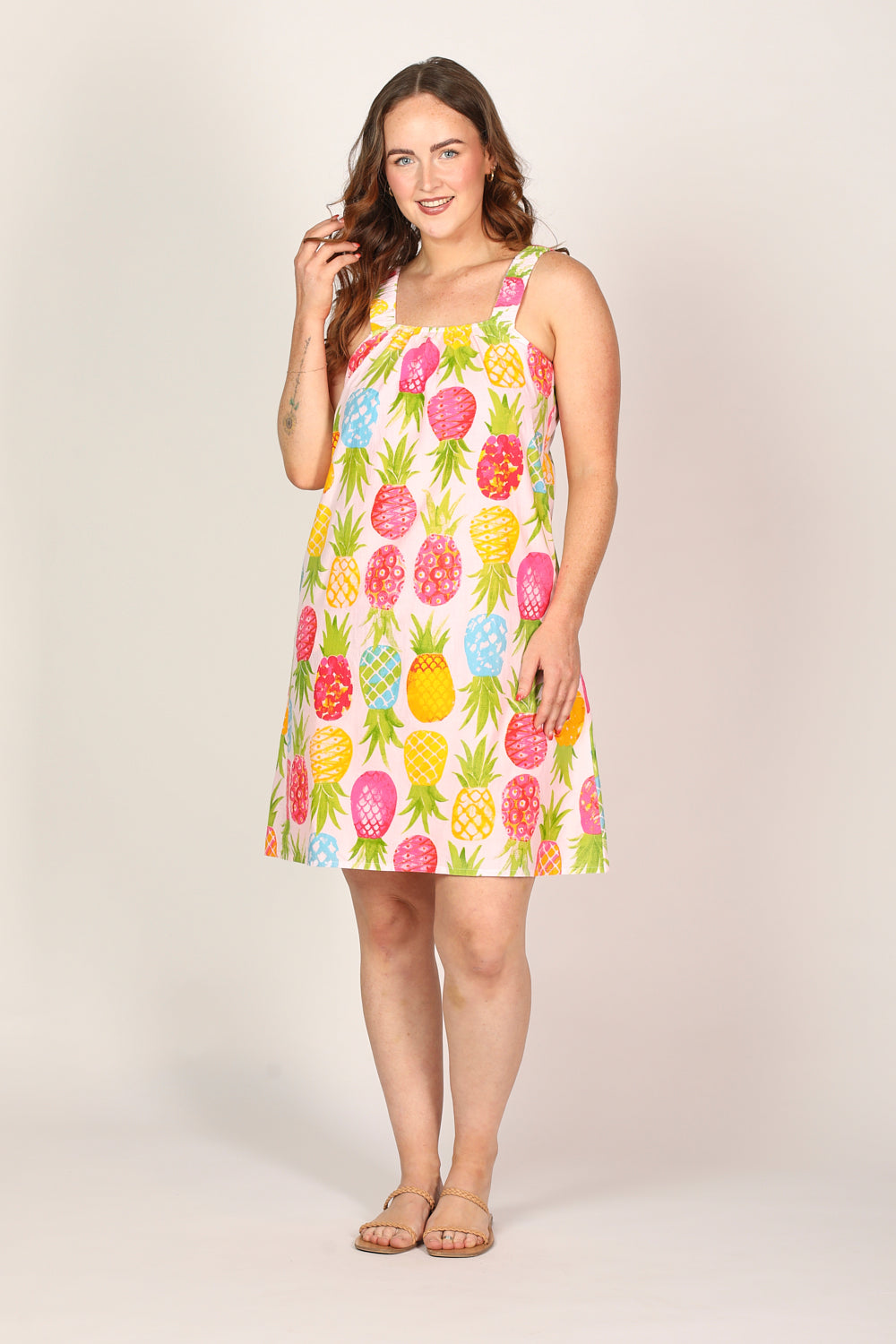 Clara Short Dress in Tropical Sunrise