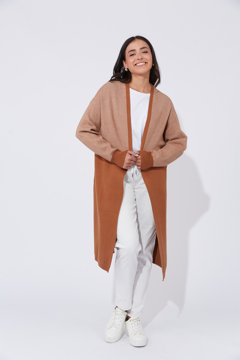 Cyprus One Size Cardigan in Sand Dune