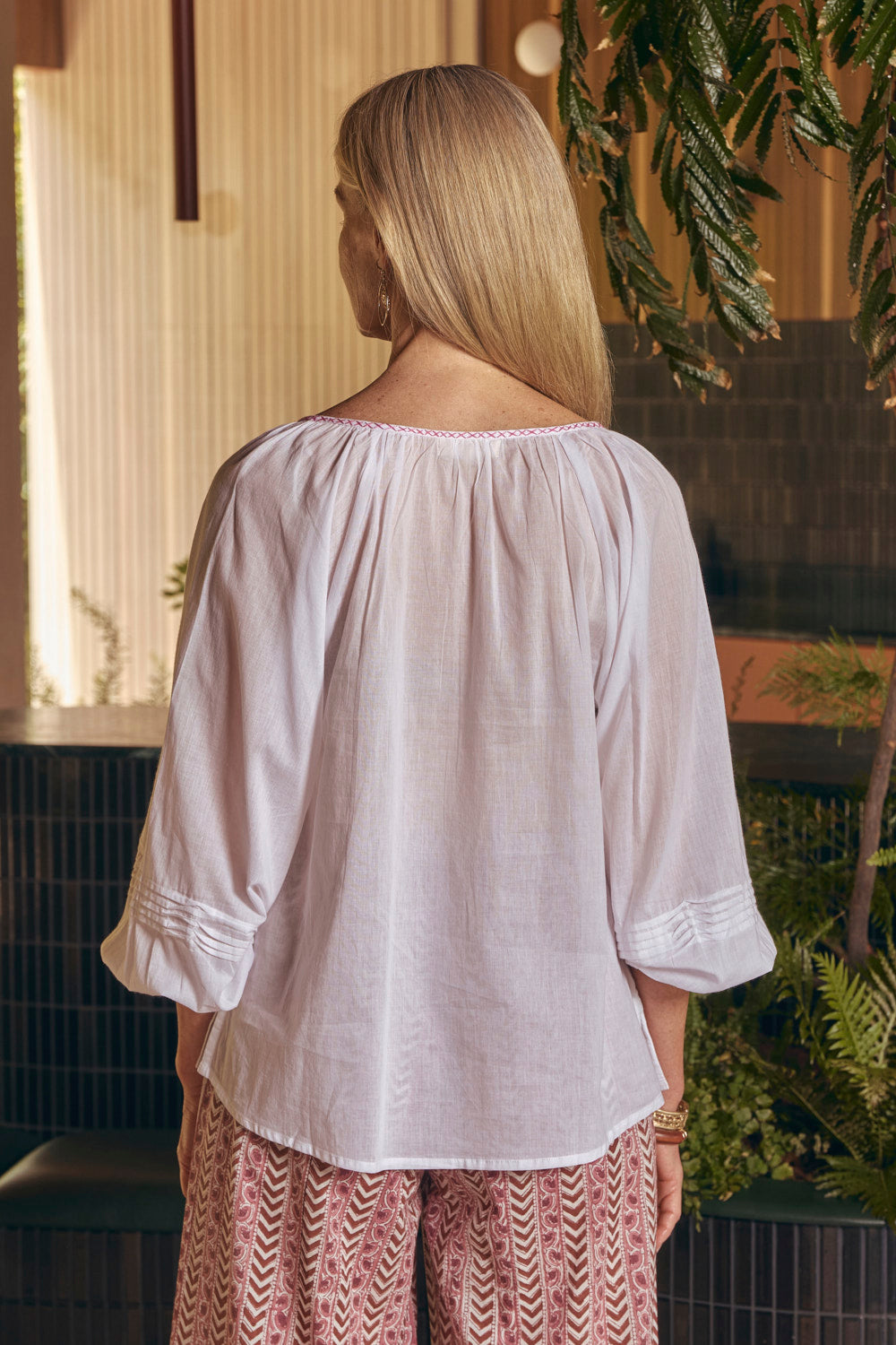 Delilah Tassel Blouse in Saffron