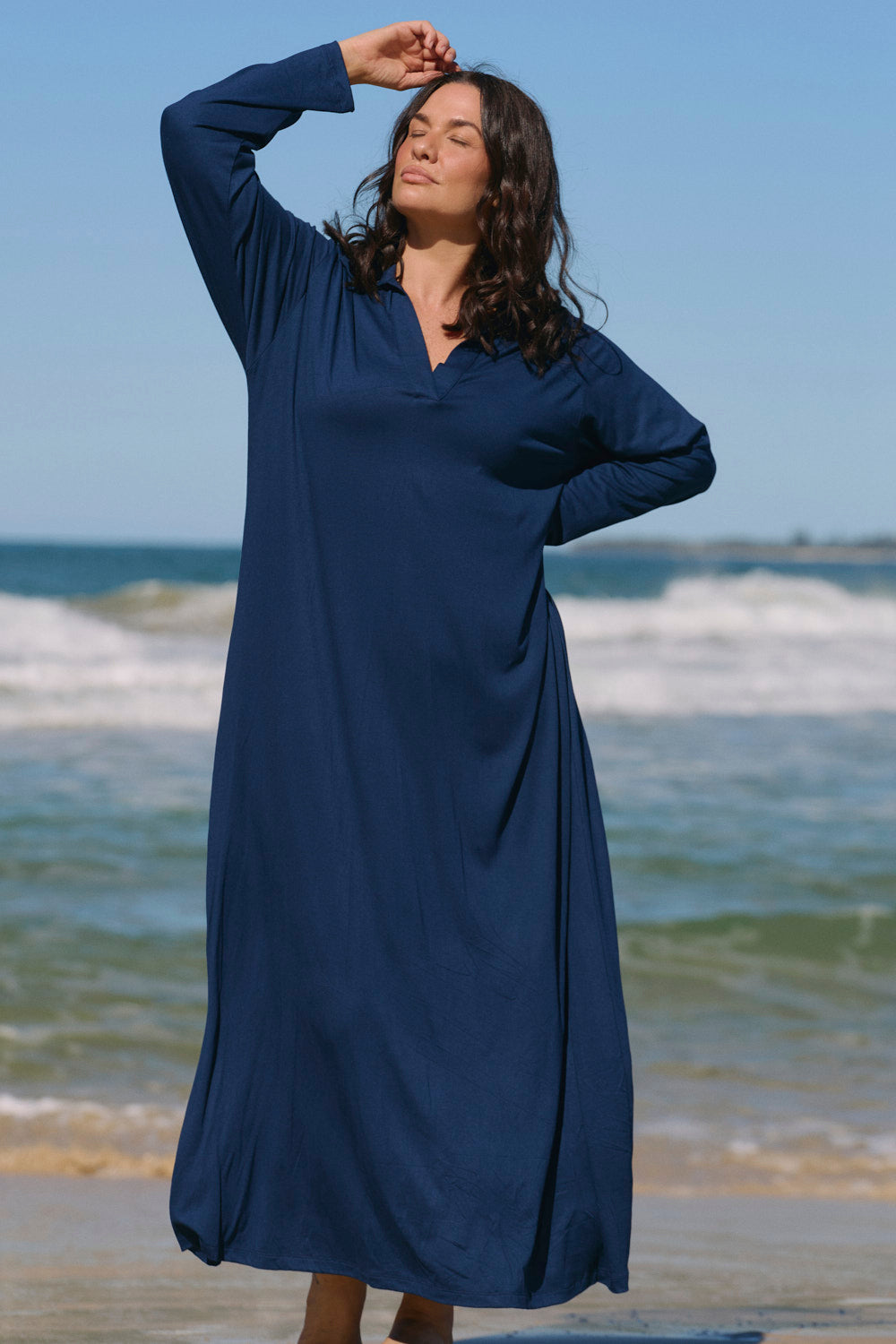 loose fitting swing dresses Women's Maxi Dress Casual Dress Swing Dress Boho Chic Dresses Bohemia  Casual Boho Vacation Daily Loose Fit Floral Tie Dye 3/4 Length Sleeve V  Neck Light Purple Green Summer Spring 2026