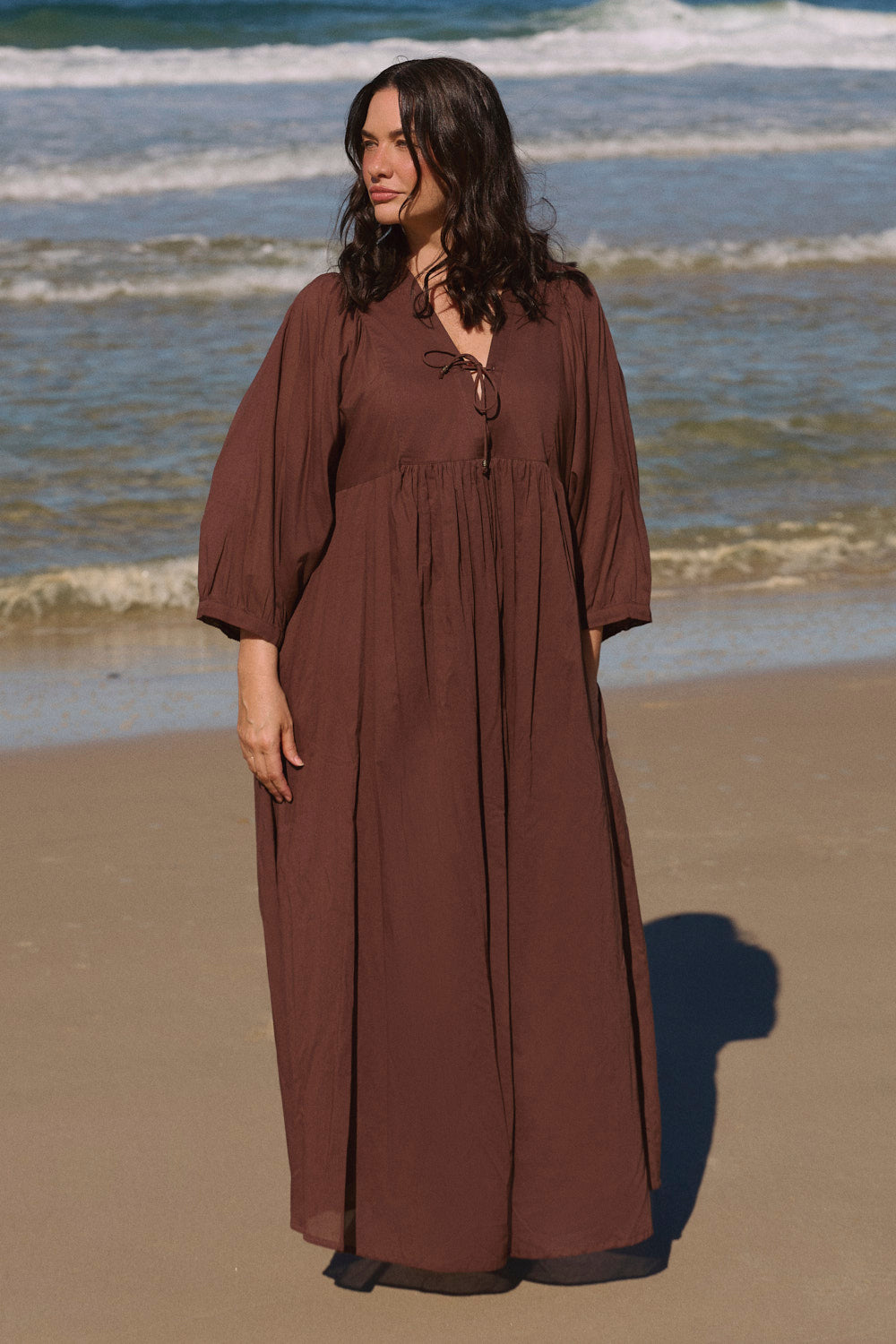 Cairo Boho Dress in Chocolate