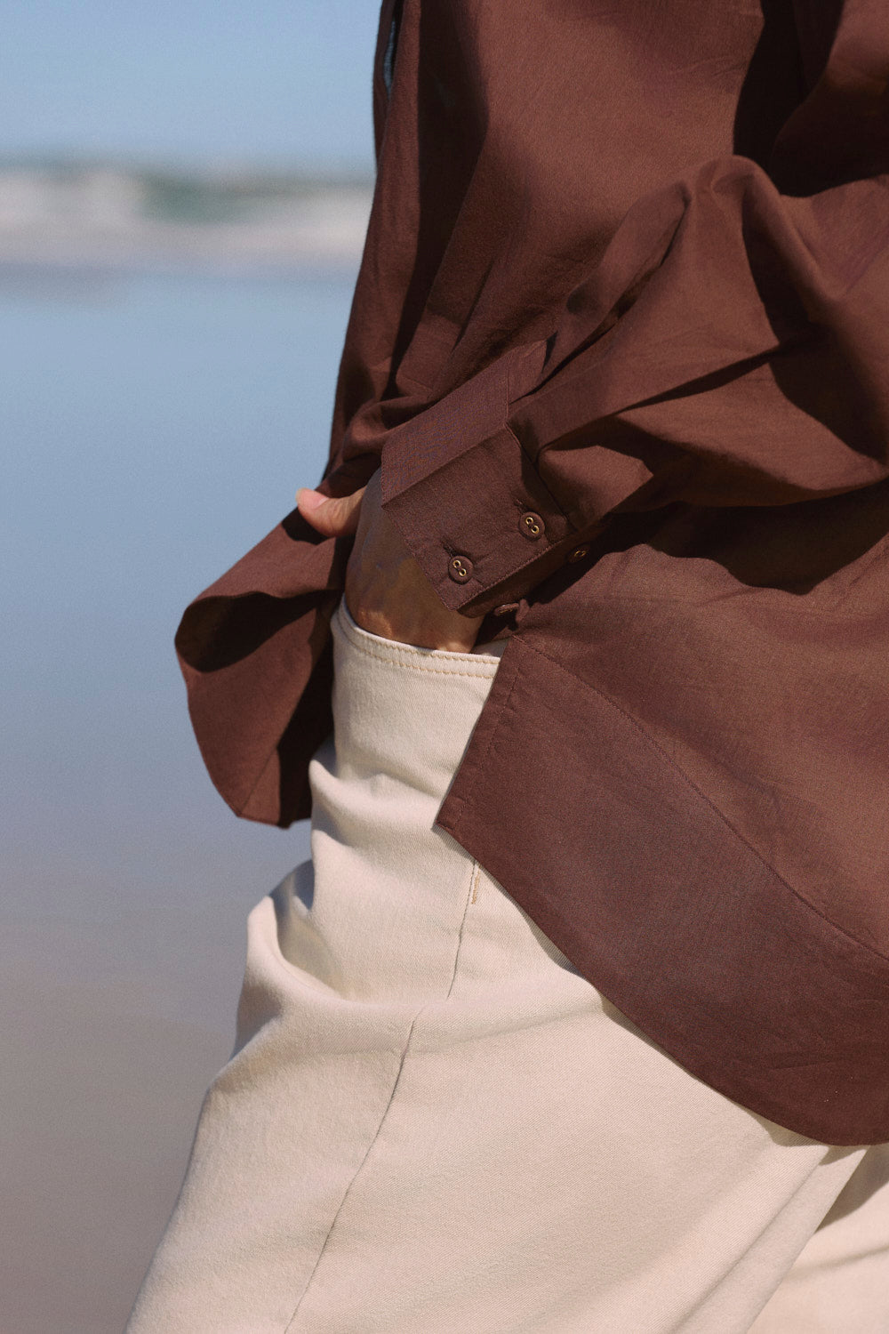 Raya Boxy Shirt in Chocolate