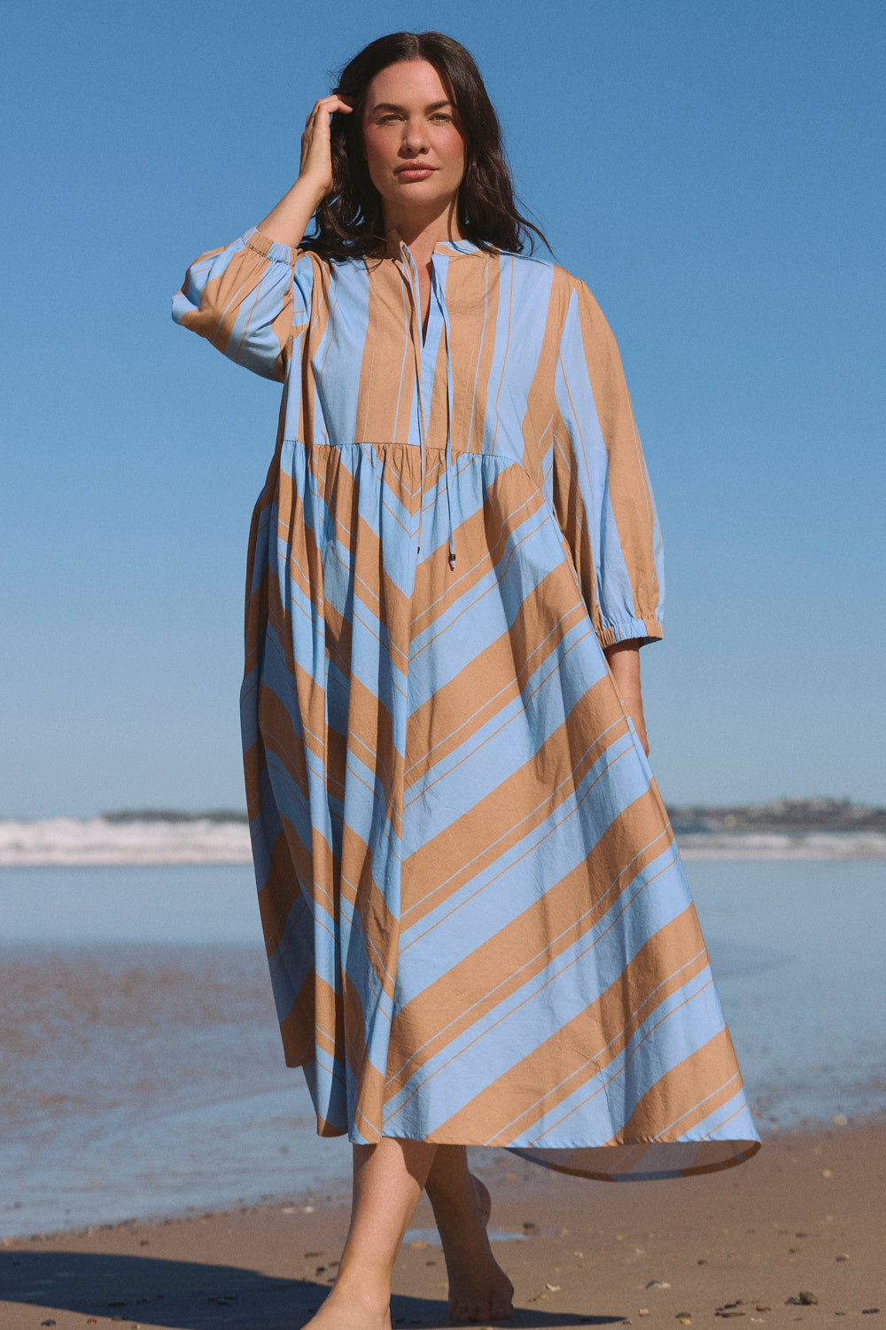 Tory Bias Cut Dress in Zephyr