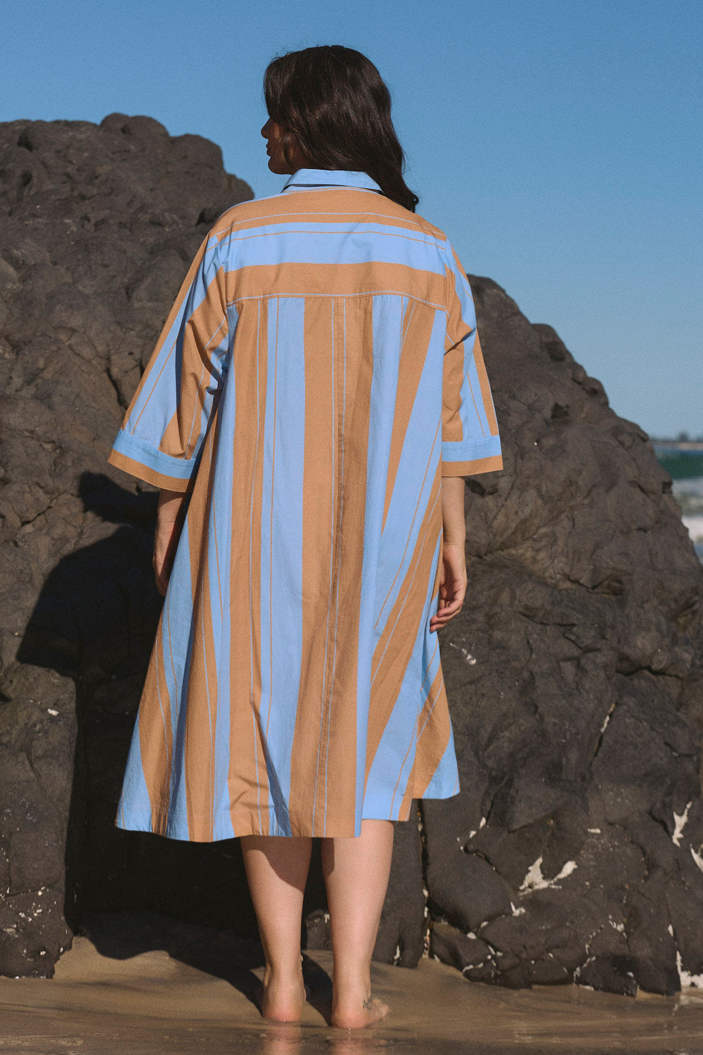Jojo Swing Shirt Dress in Zephyr