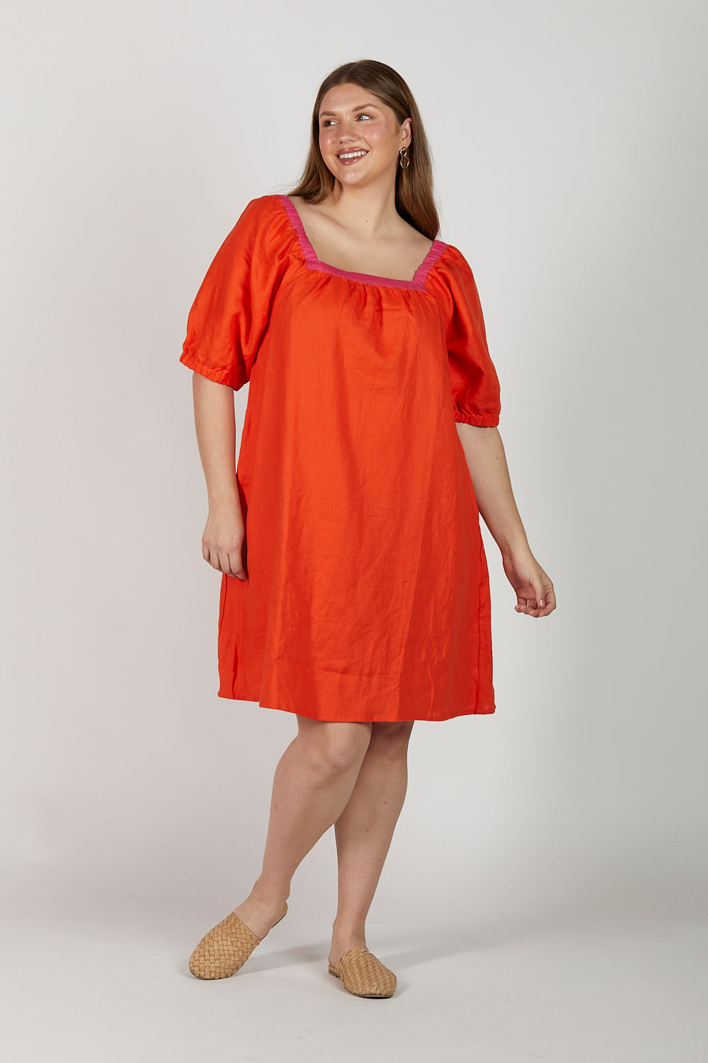 Elle Linen Tunic Dress in Sunburst