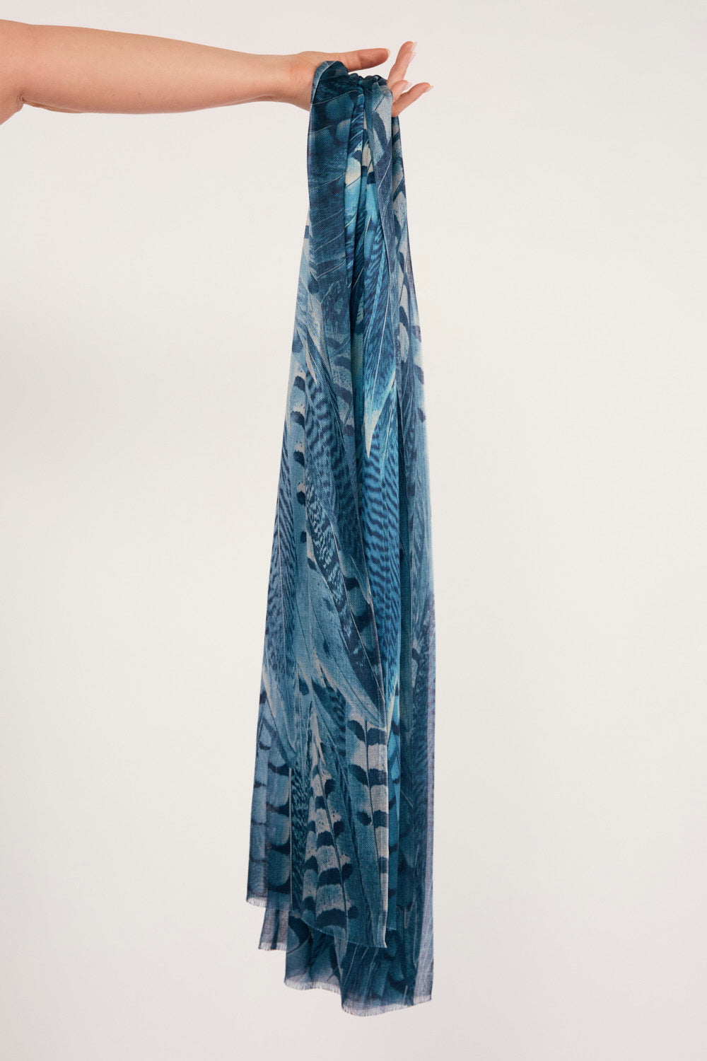 Feathered Azure Scarf