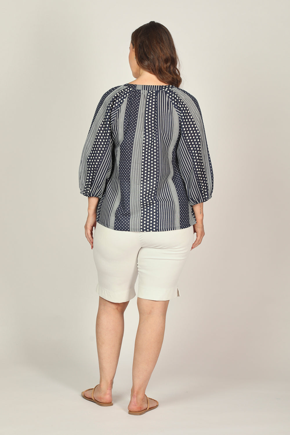 Finch Blouse in Polka Stripes