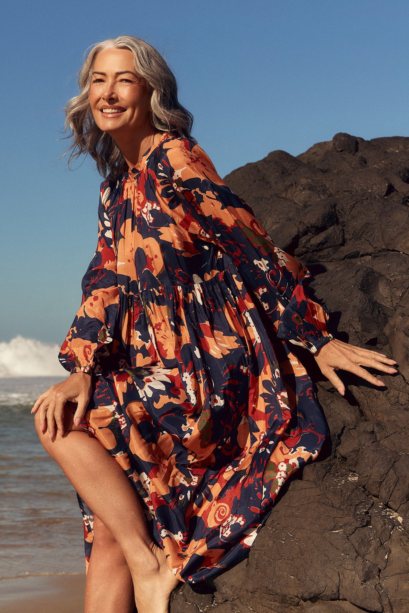 Freya Cotton Silk Reversible Dress in Wildwood