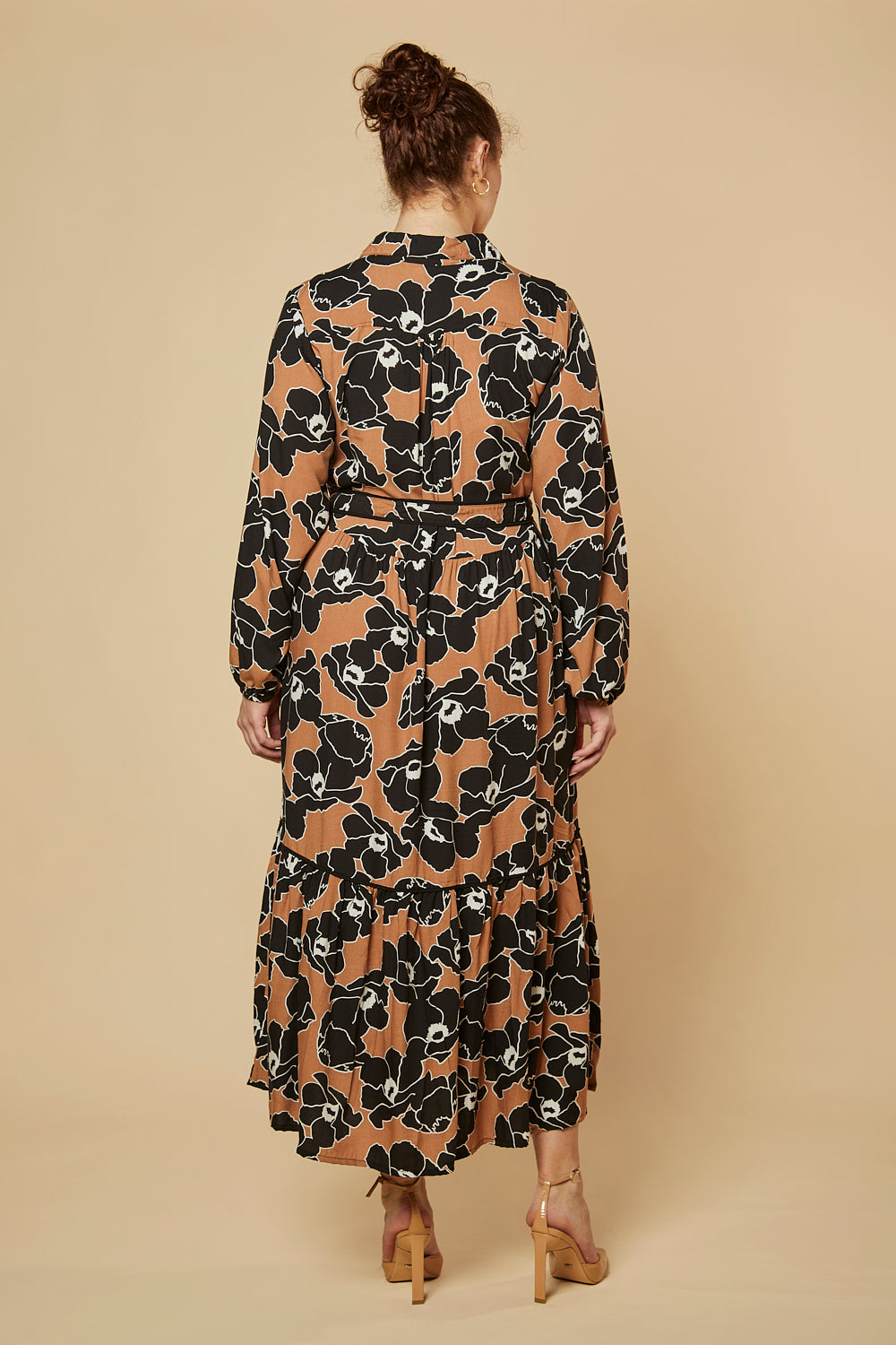 Ginette Billow Sleeve Maxi Dress in Autumn Lily