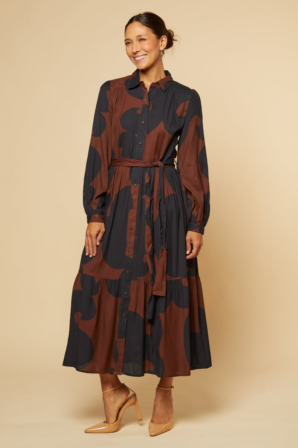 Ginette Long Sleeve Maxi Dress in Soho