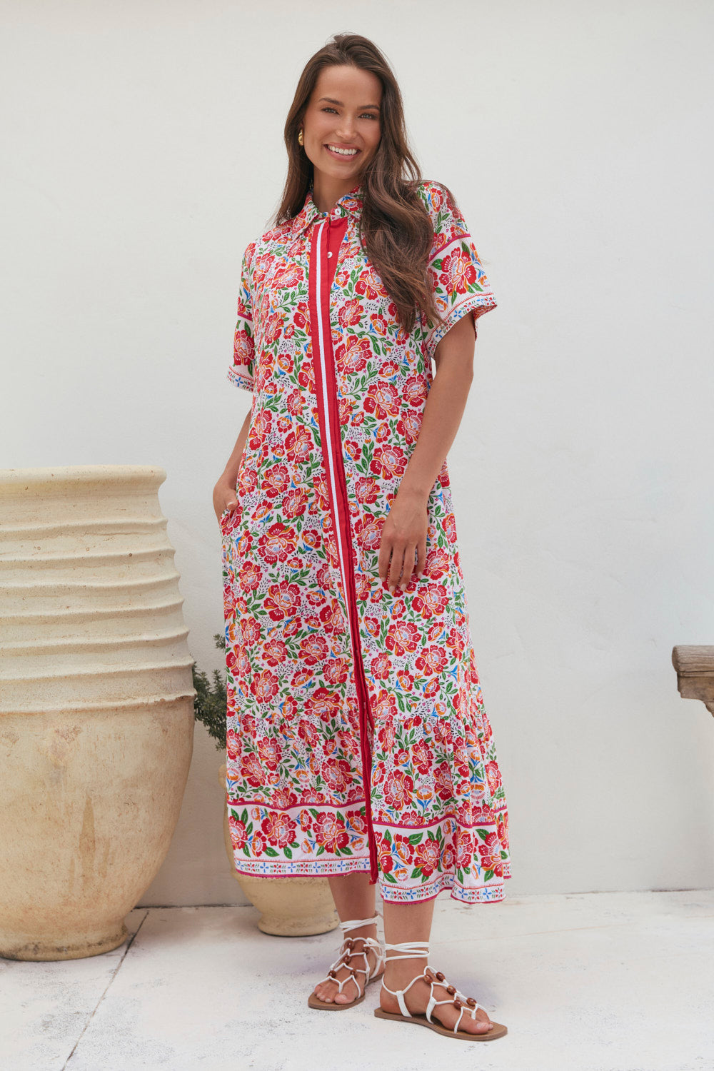 Gracie Shirt Dress in Verdelle