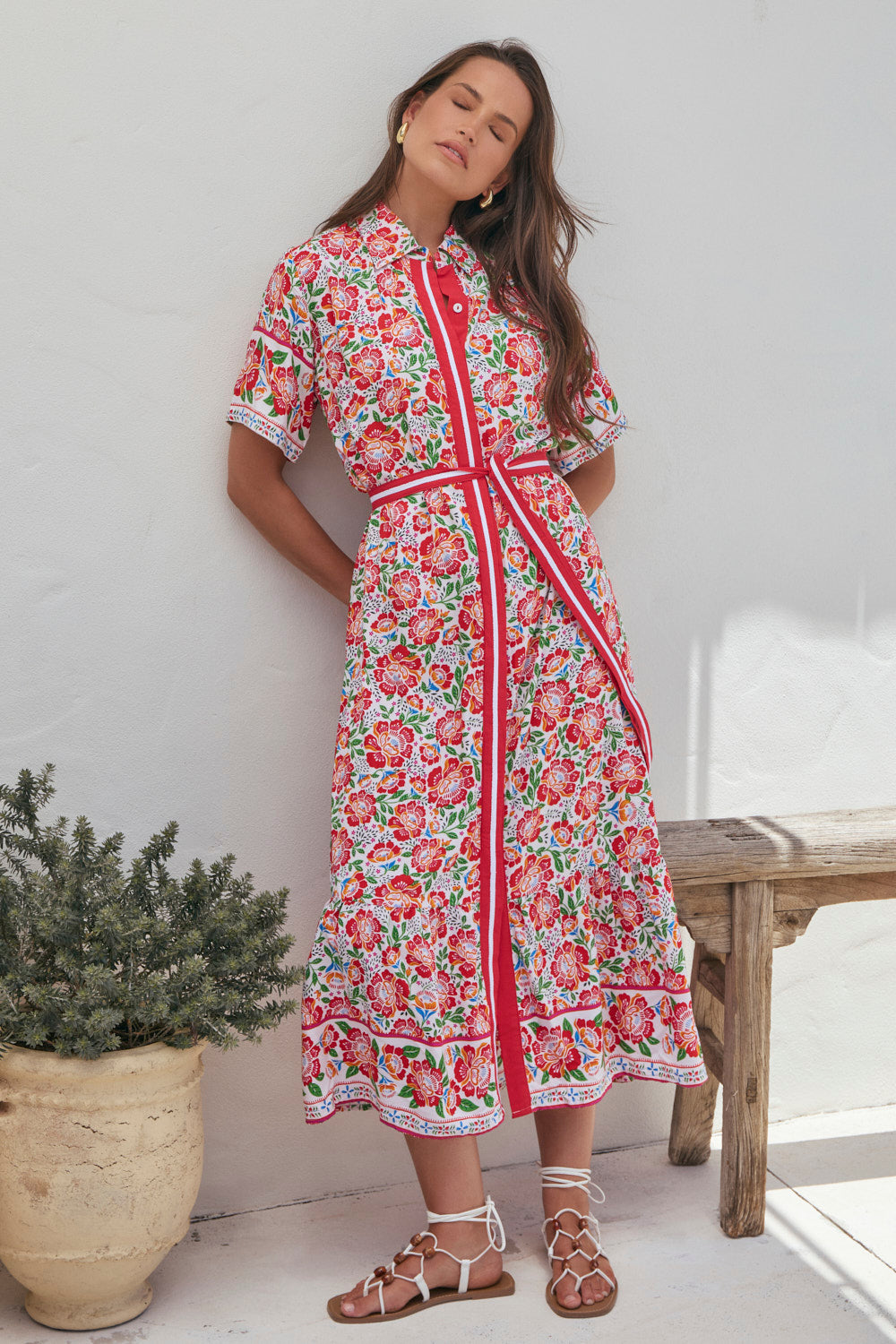 Gracie Shirt Dress in Verdelle