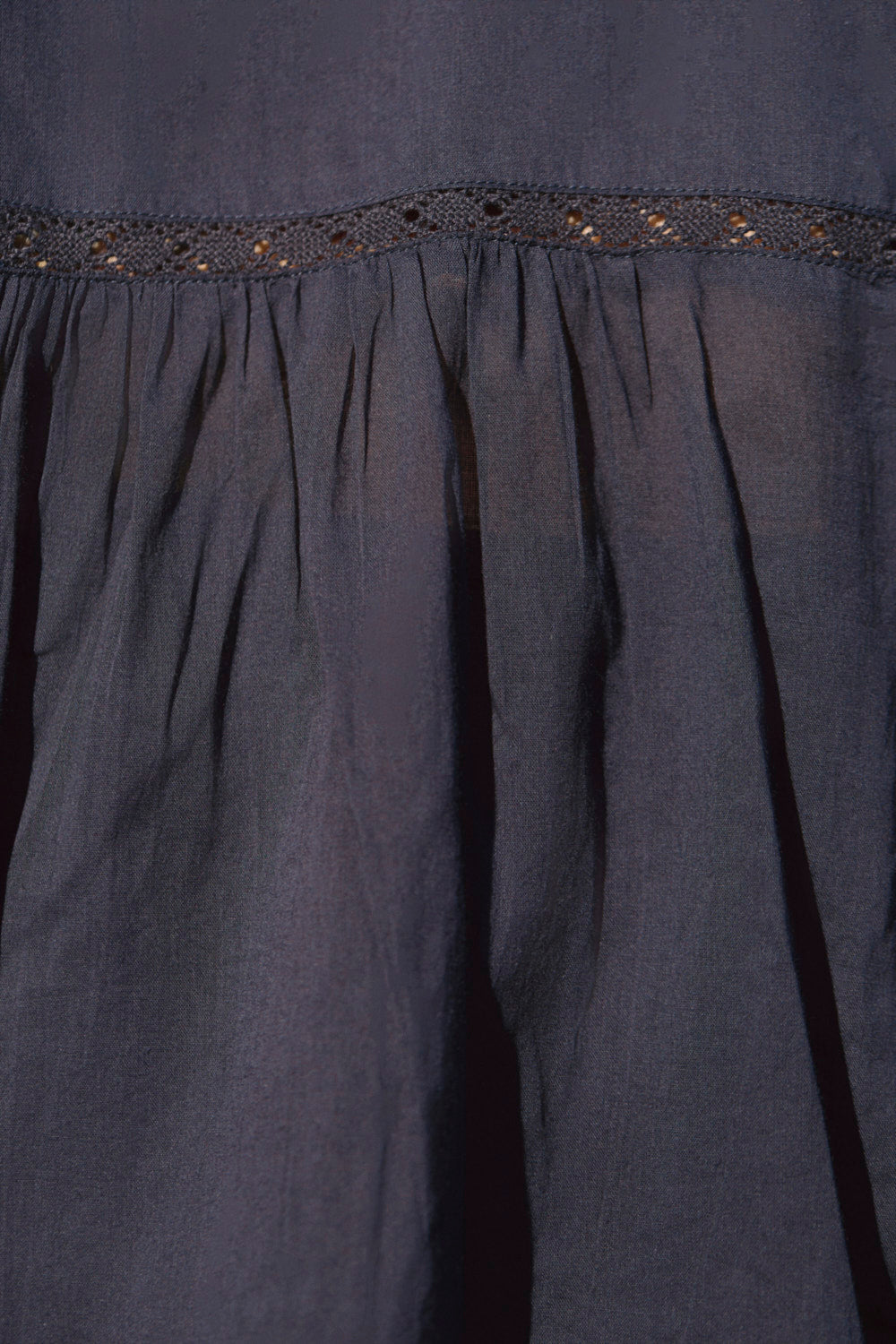 Harper Pintuck Blouse in Navy Lyric