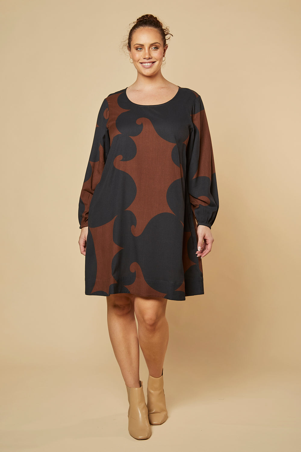 Hazel Short A-Line Tunic Dress in Soho