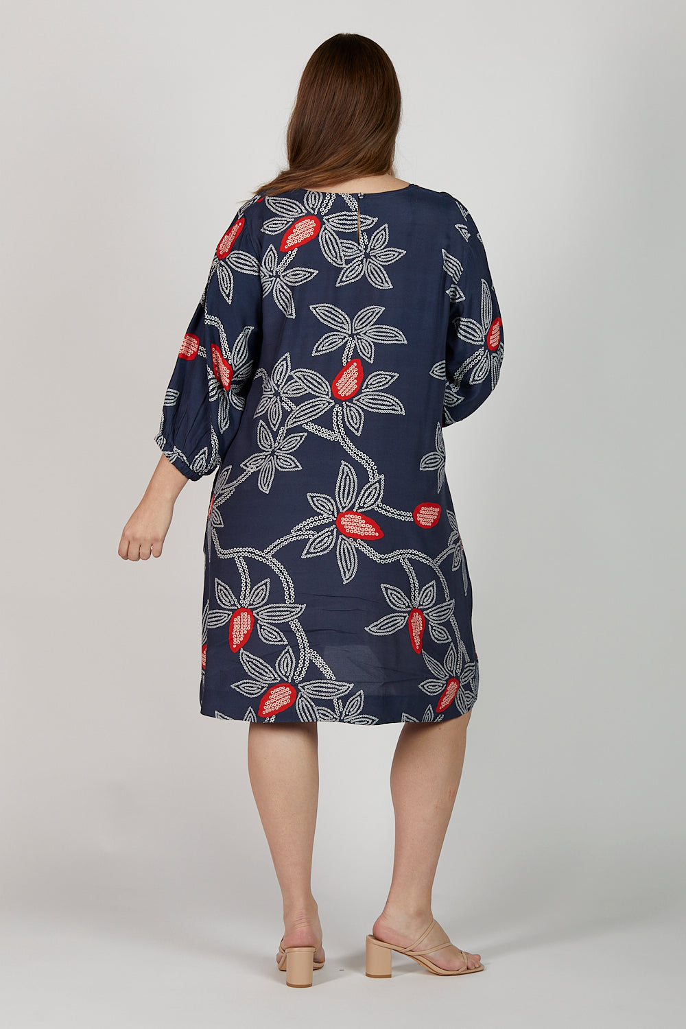 Hazel Short Shift Dress in Ikebana