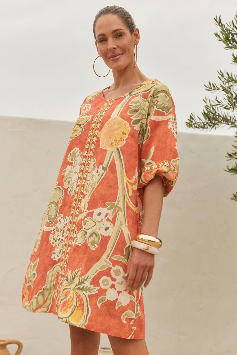 Hazel Short Shift Dress in Palampore