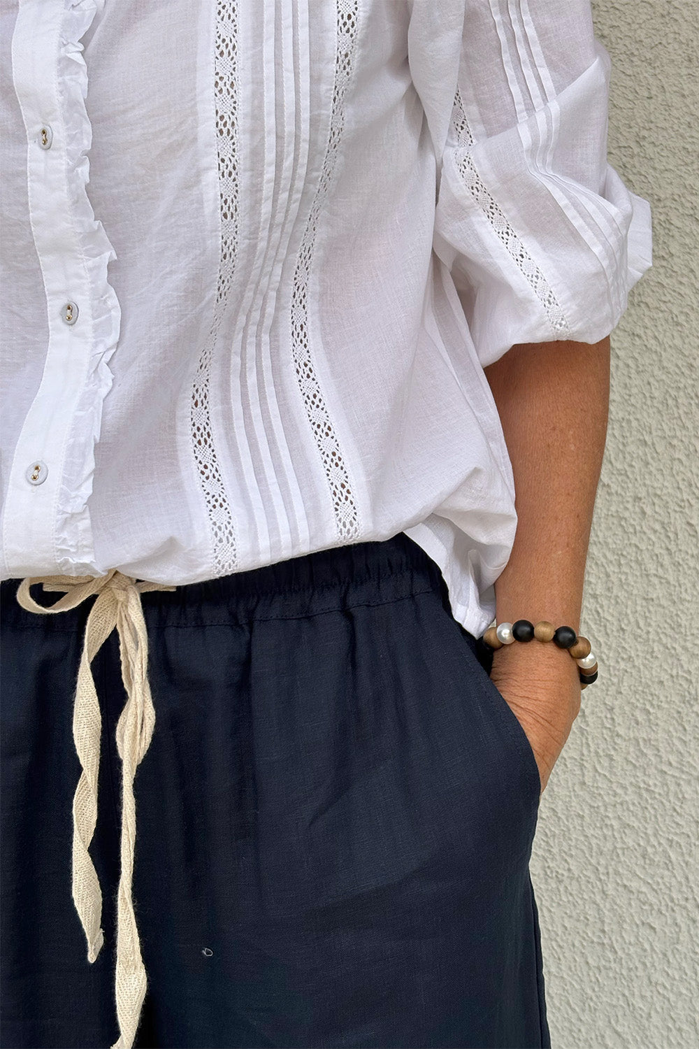 Harper Pintuck Blouse in Lyric
