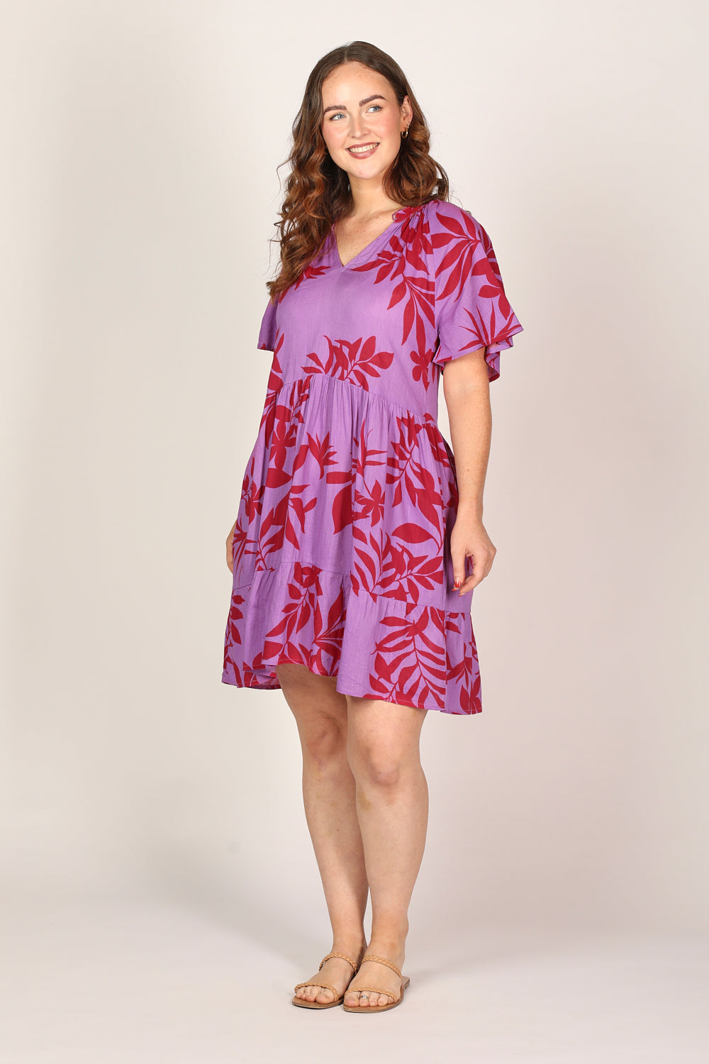 Ismay Short Dress in Fuchsia Fever