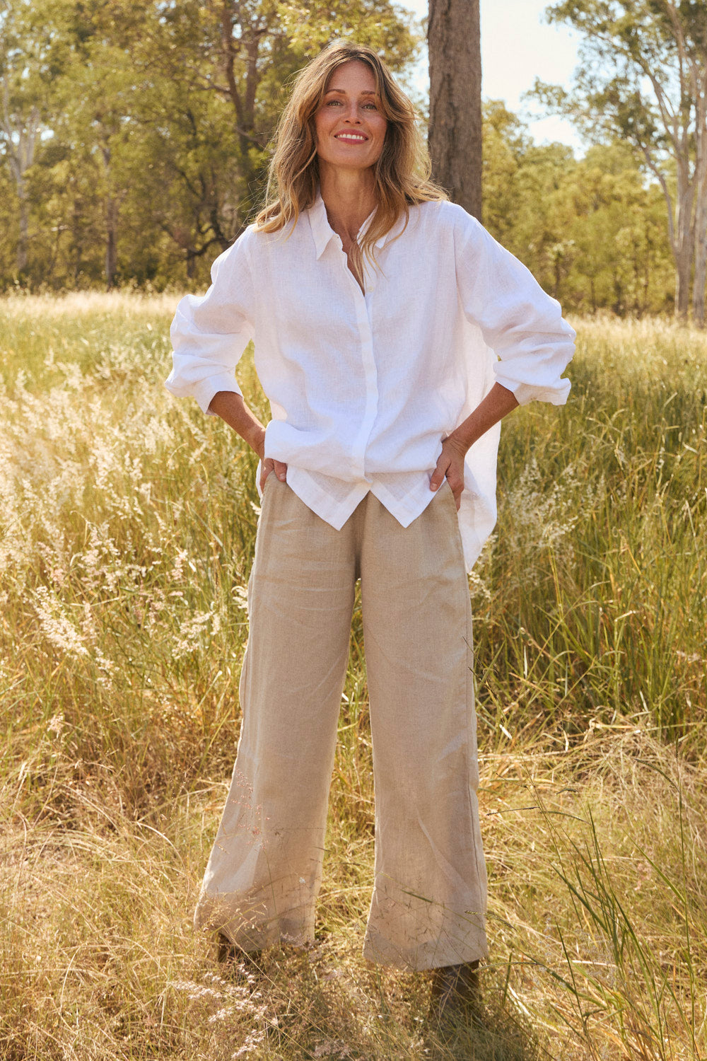 Breezy Linen Relaxed Pant in Natural
