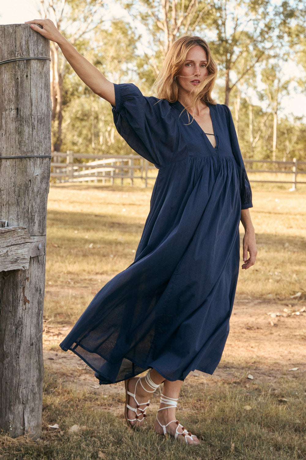 Cairo Boho Dress in Navy
