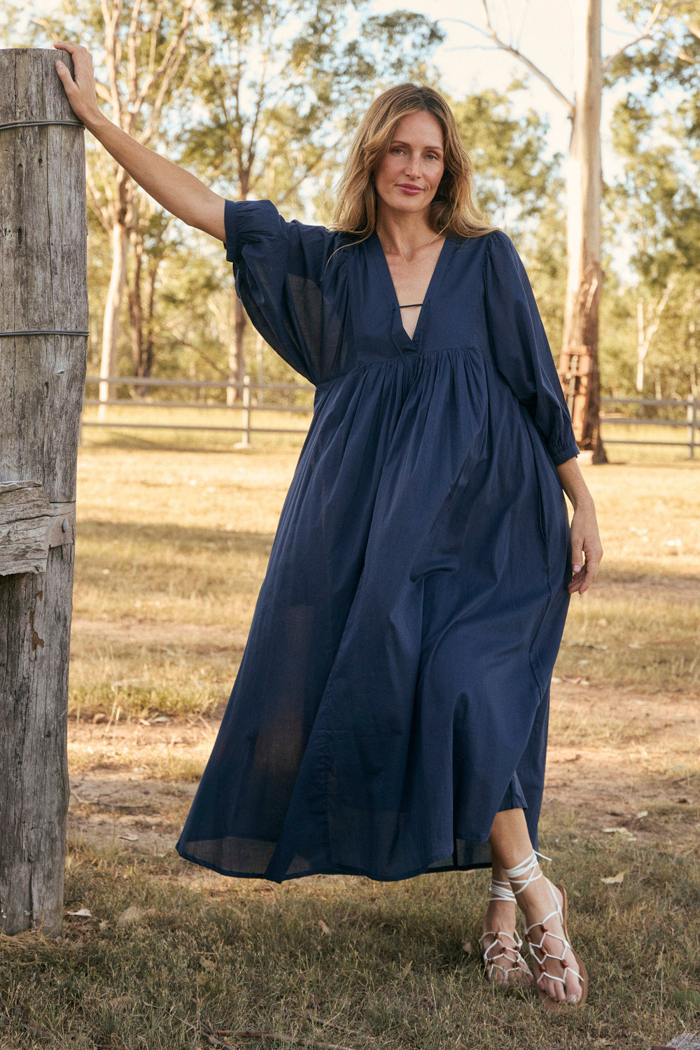 Cairo Boho Dress in Navy