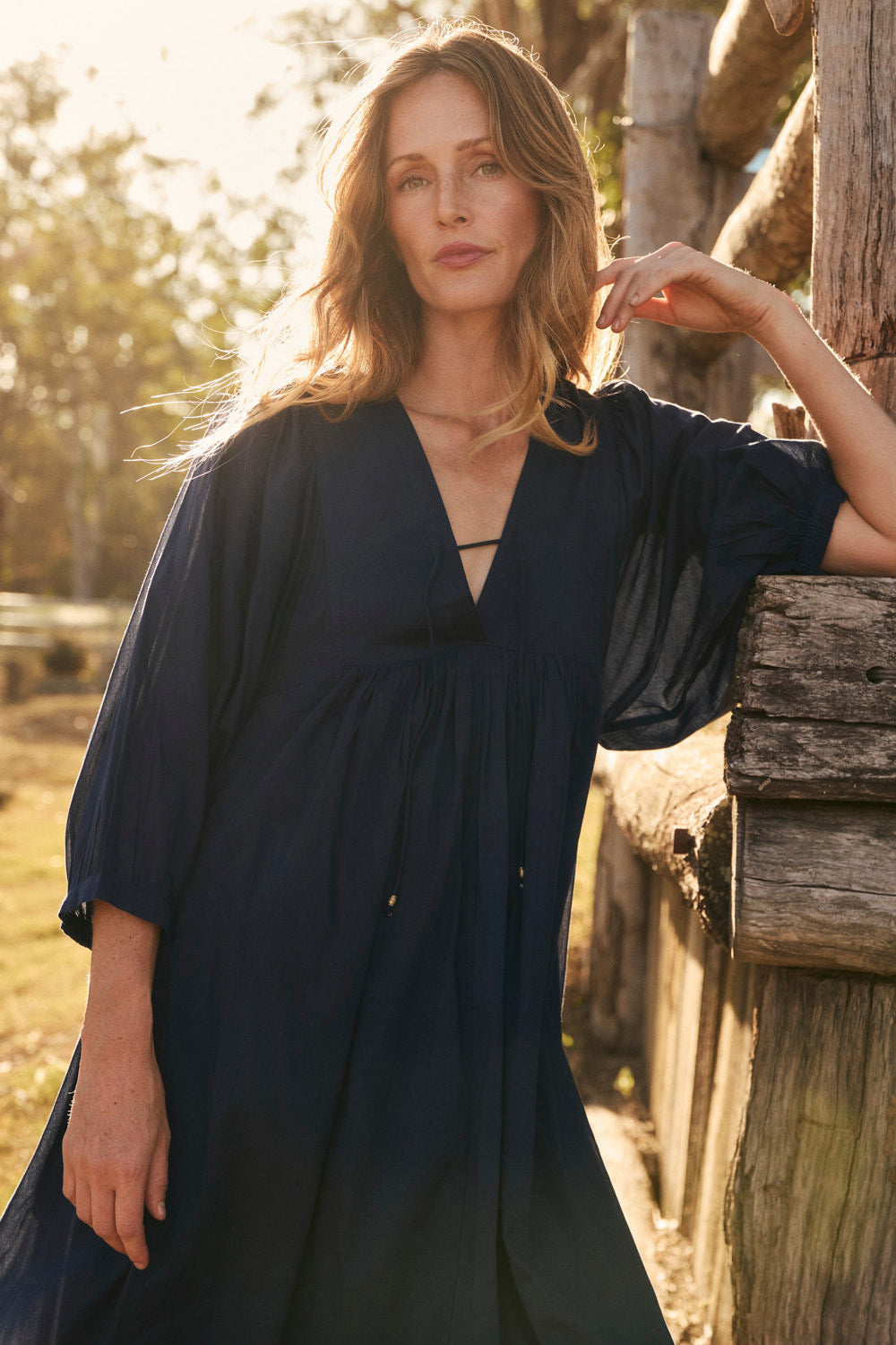 Cairo Boho Dress in Navy