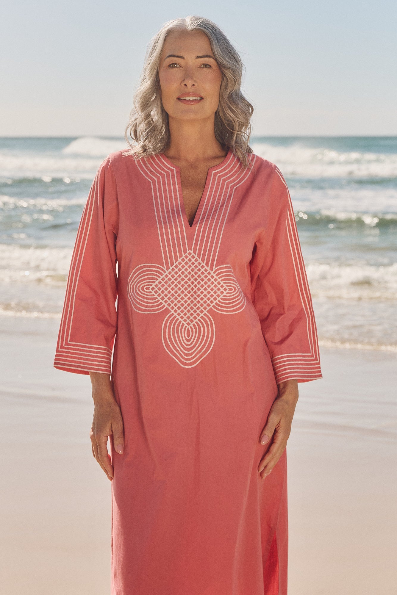 Sofia Bell Sleeve Tunic Dress in Duality Rose