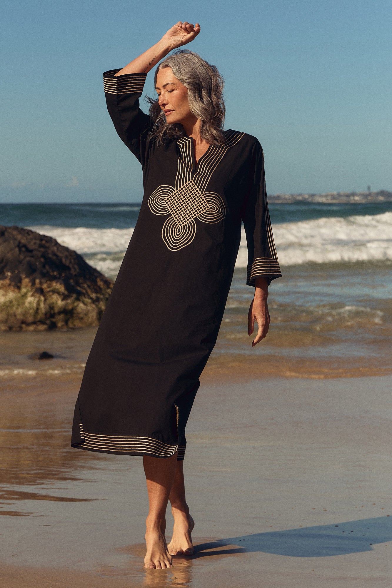 Sofia Bell Sleeve Tunic Dress in Duality