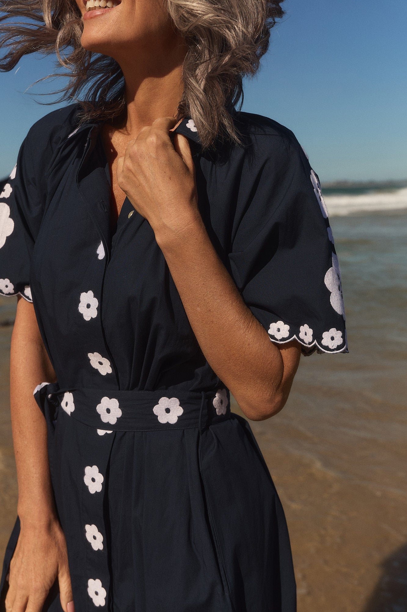 Matilda Collared Dress in Serenata