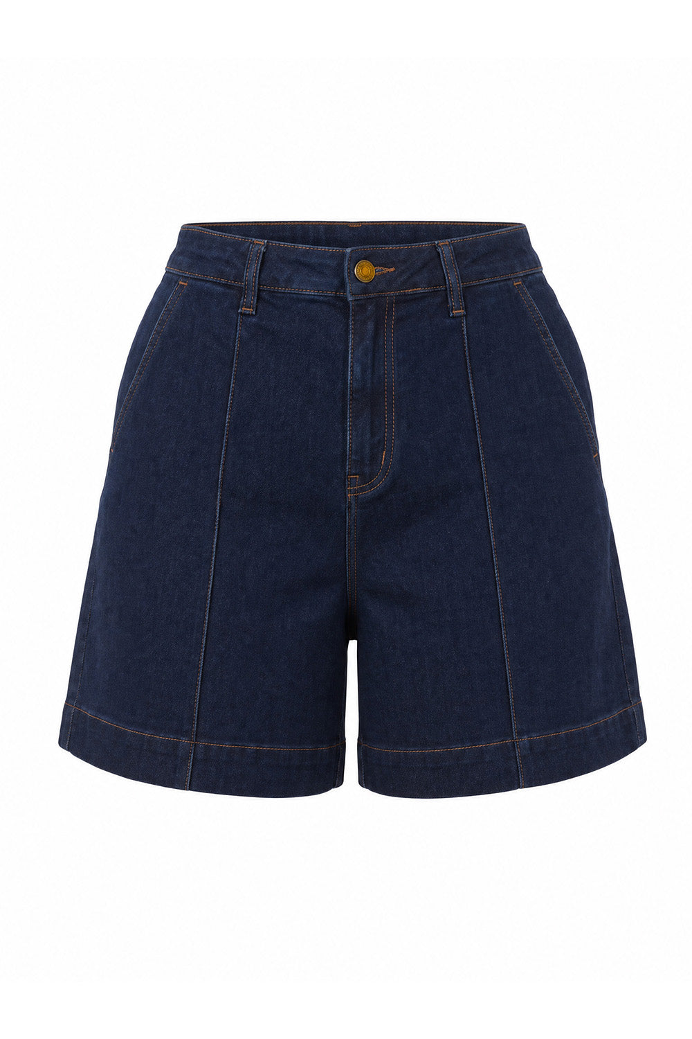 Lainey Denim A-Line Shorts in Dark Wash