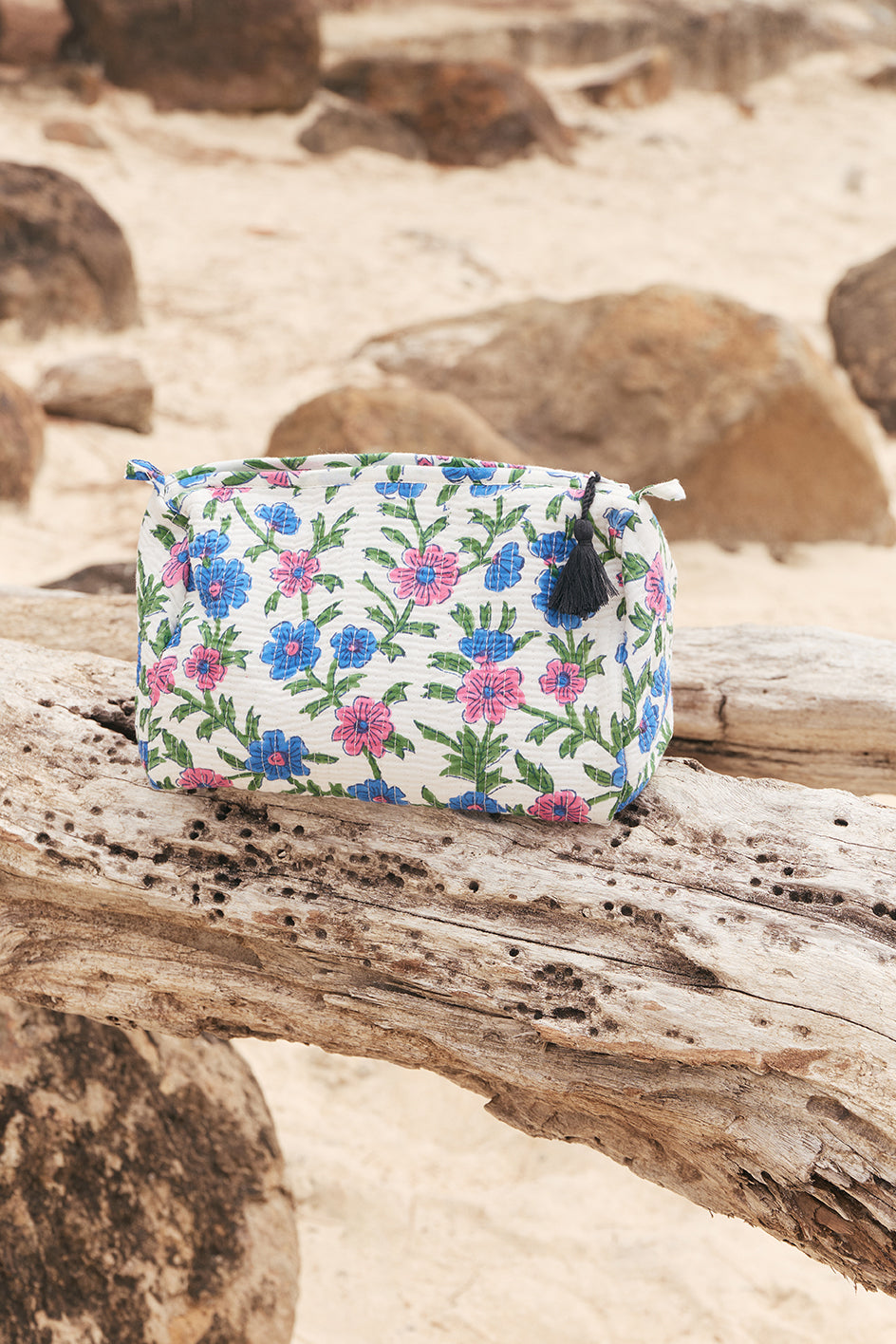 Large Cosmetic Pouch in Petal Cascade