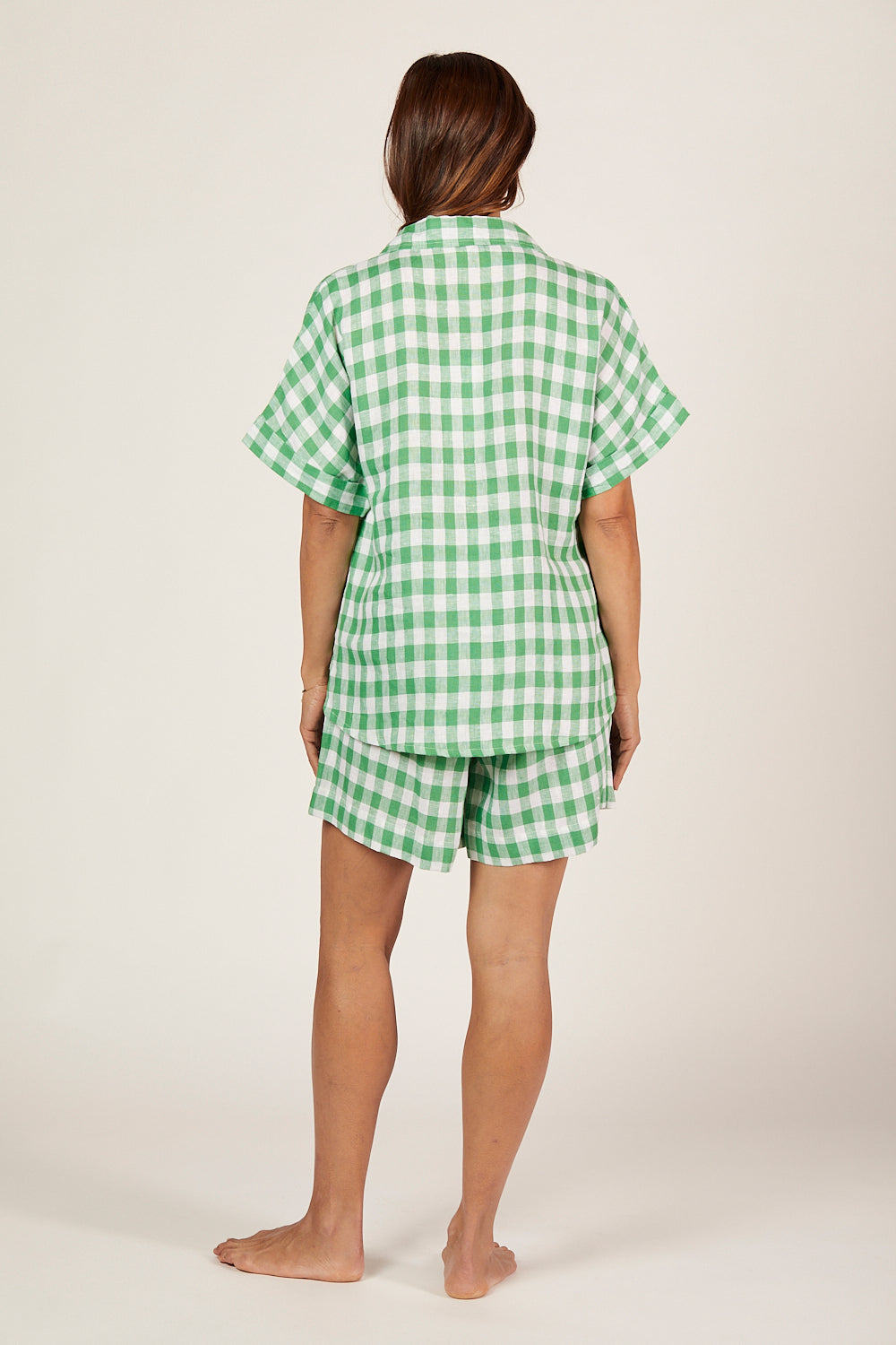 Carmen Linen Shirt in Treviso Green