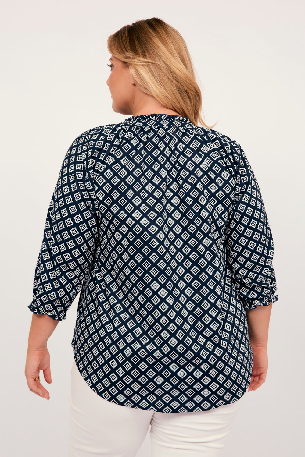 Maeve Shift Top in Navy Iris