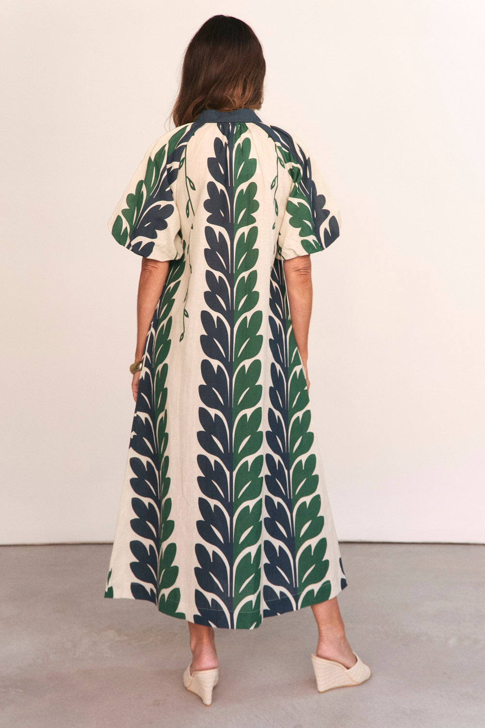 Matilda Collared Dress in Vineline