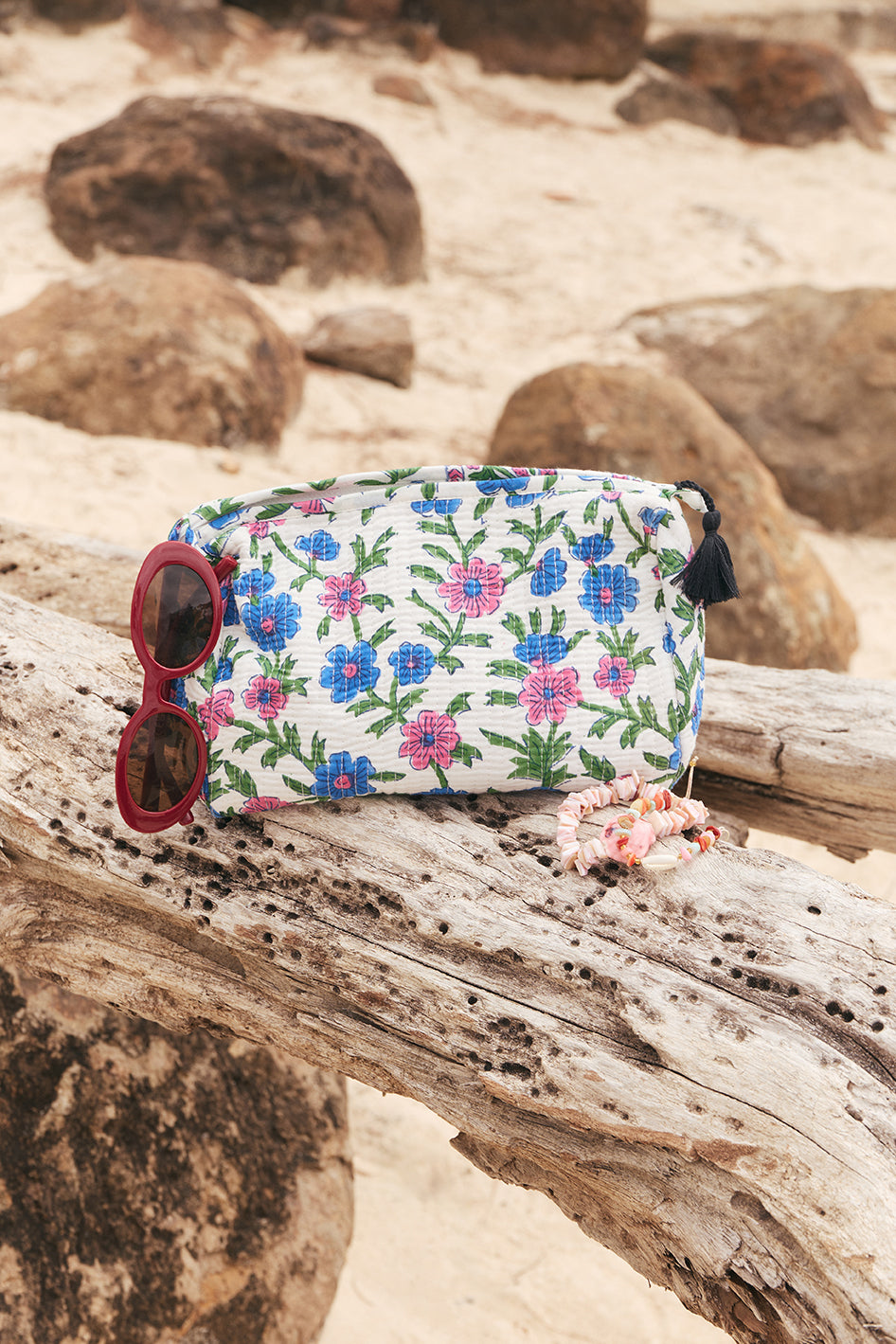 Cosmetic Pouch Bundle in Petal Cascade