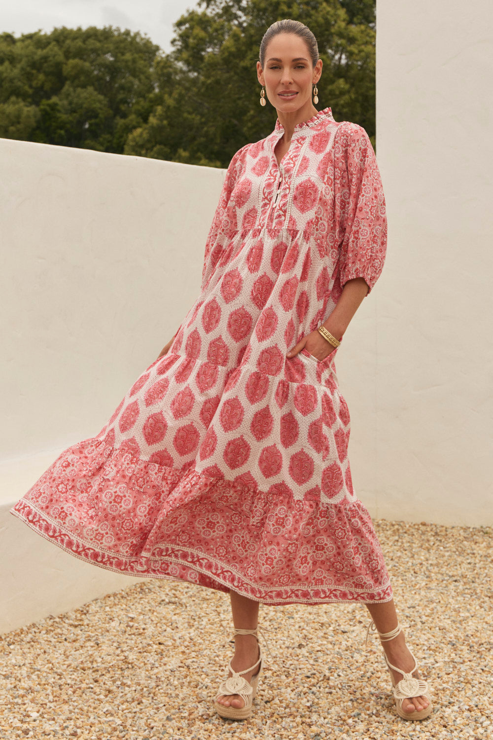 Mirabelle Frill Dress in Calypso