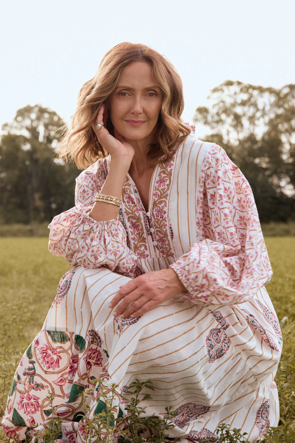 Mirabelle Frill Dress in Flower Field