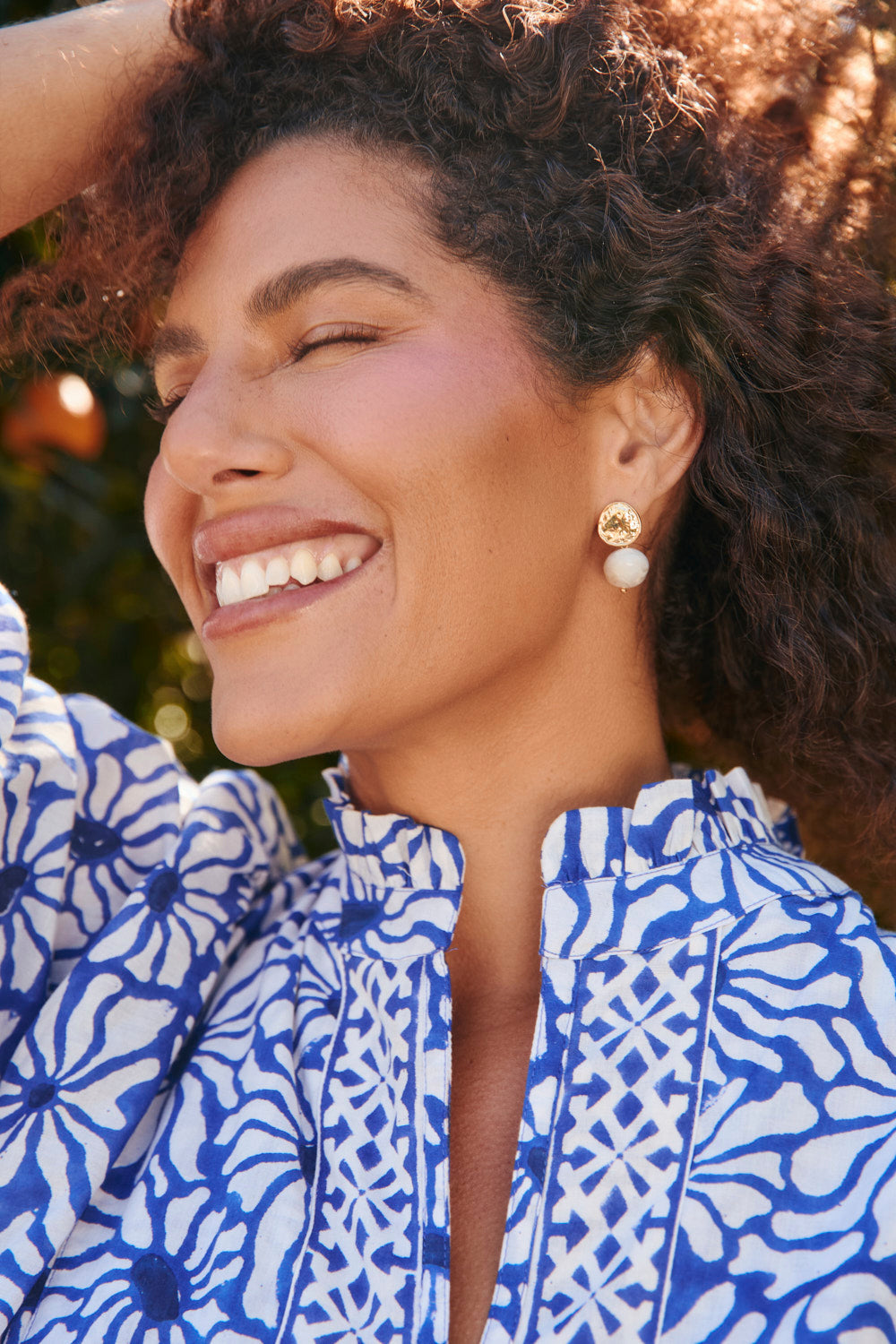 Mirabelle Frill Dress in Lazuli